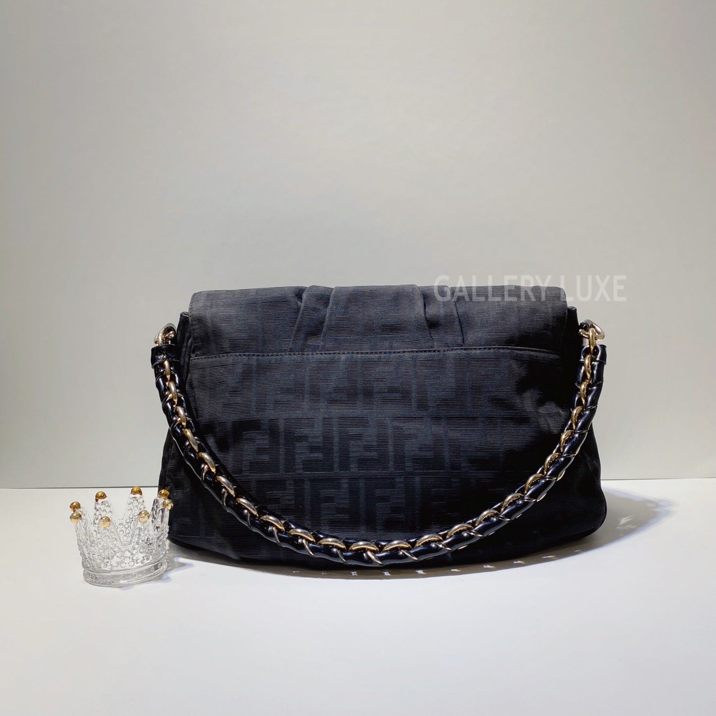 No.2959-Luxury FendiZucca Mia Canvas Shoulder Bag