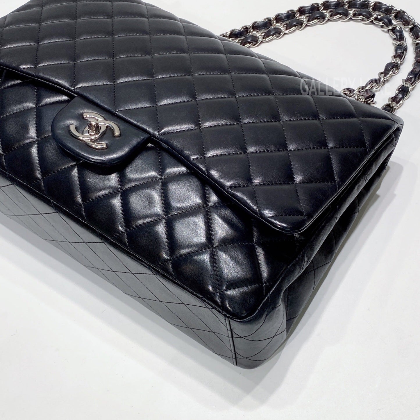 No.001312-2-Chanel Lambskin Single Flap Maxi Jumbo