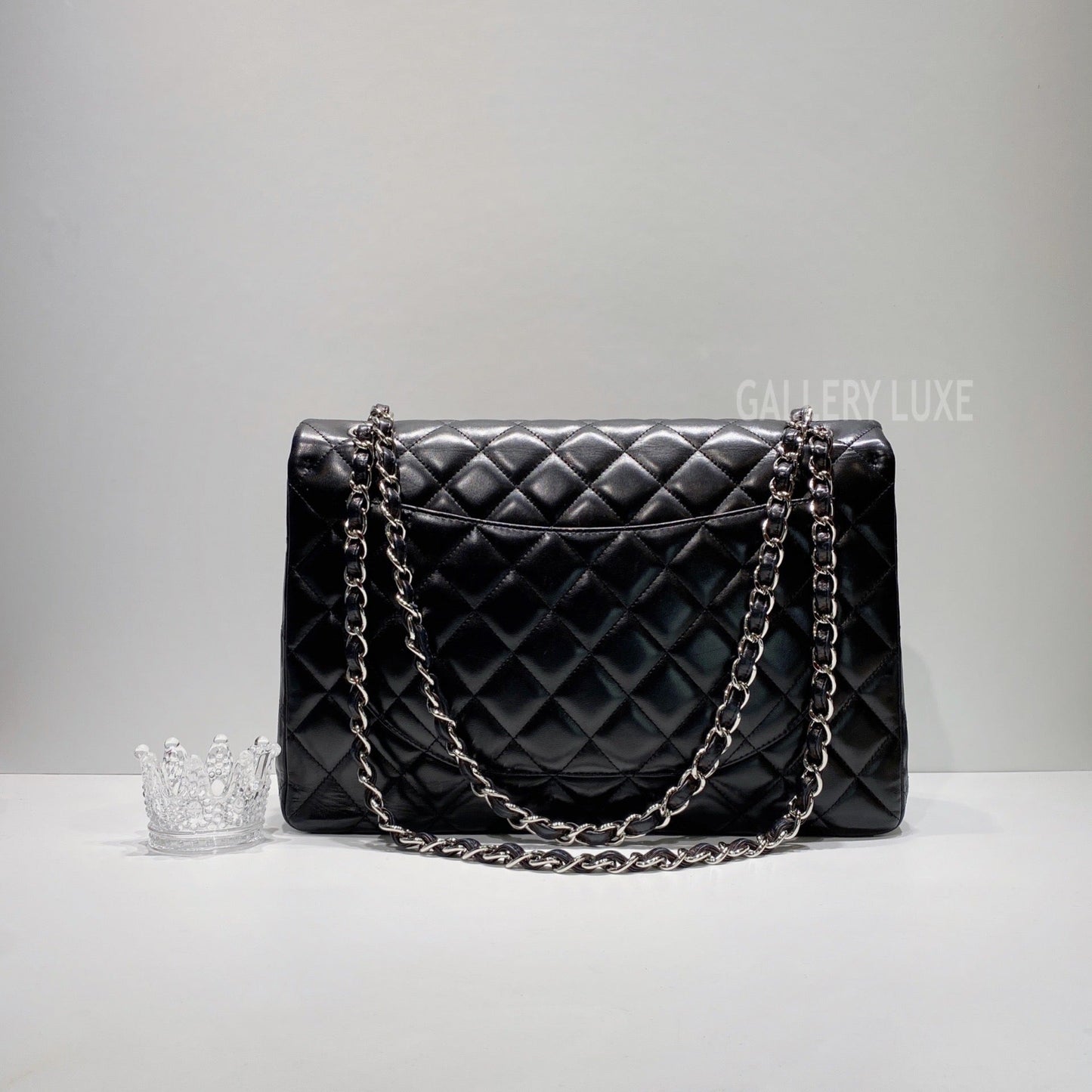 No.001312-2-Chanel Lambskin Single Flap Maxi Jumbo
