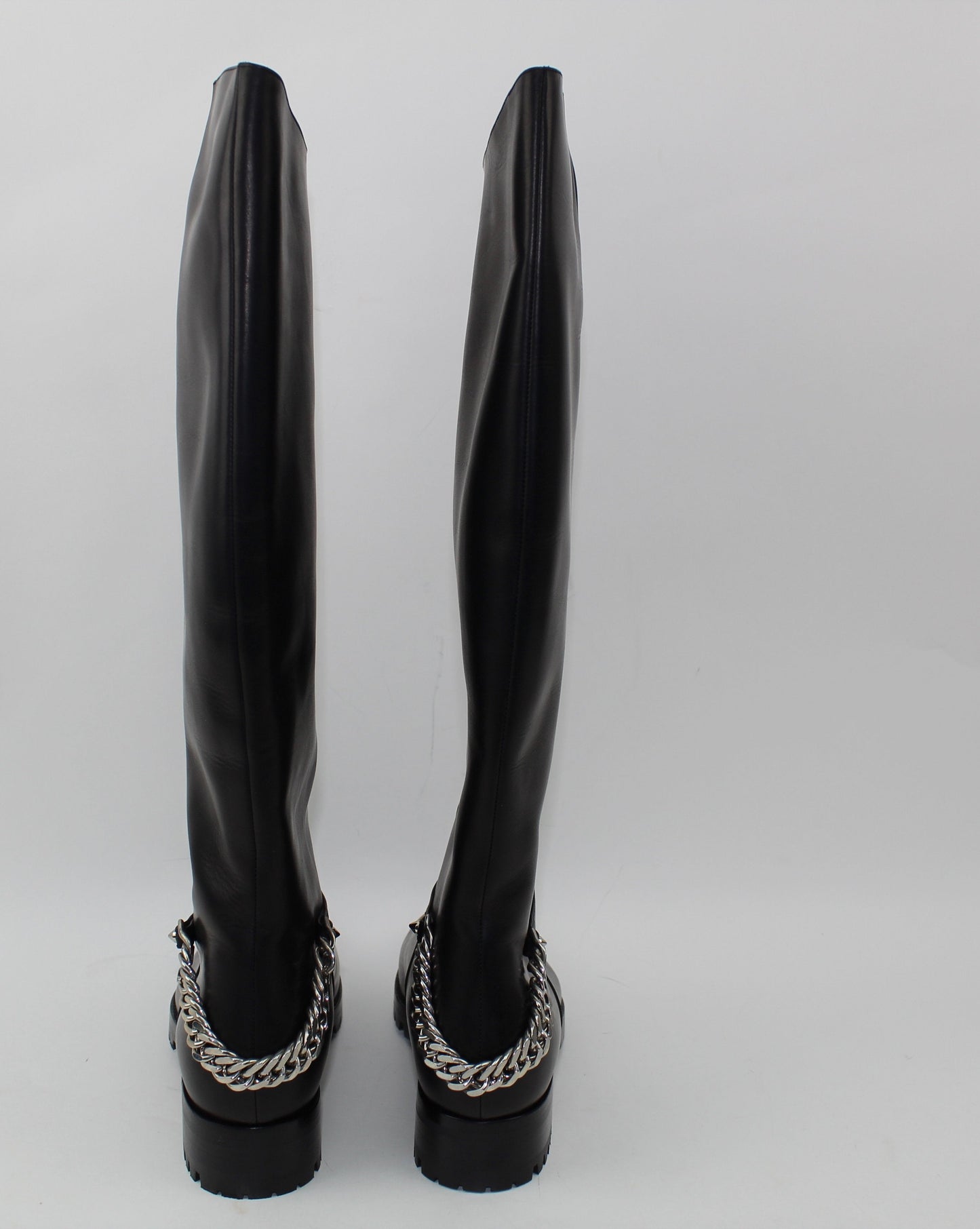 CHRISTIAN LOUBOUTIN CATE CHAIN-TRIM BOOTS