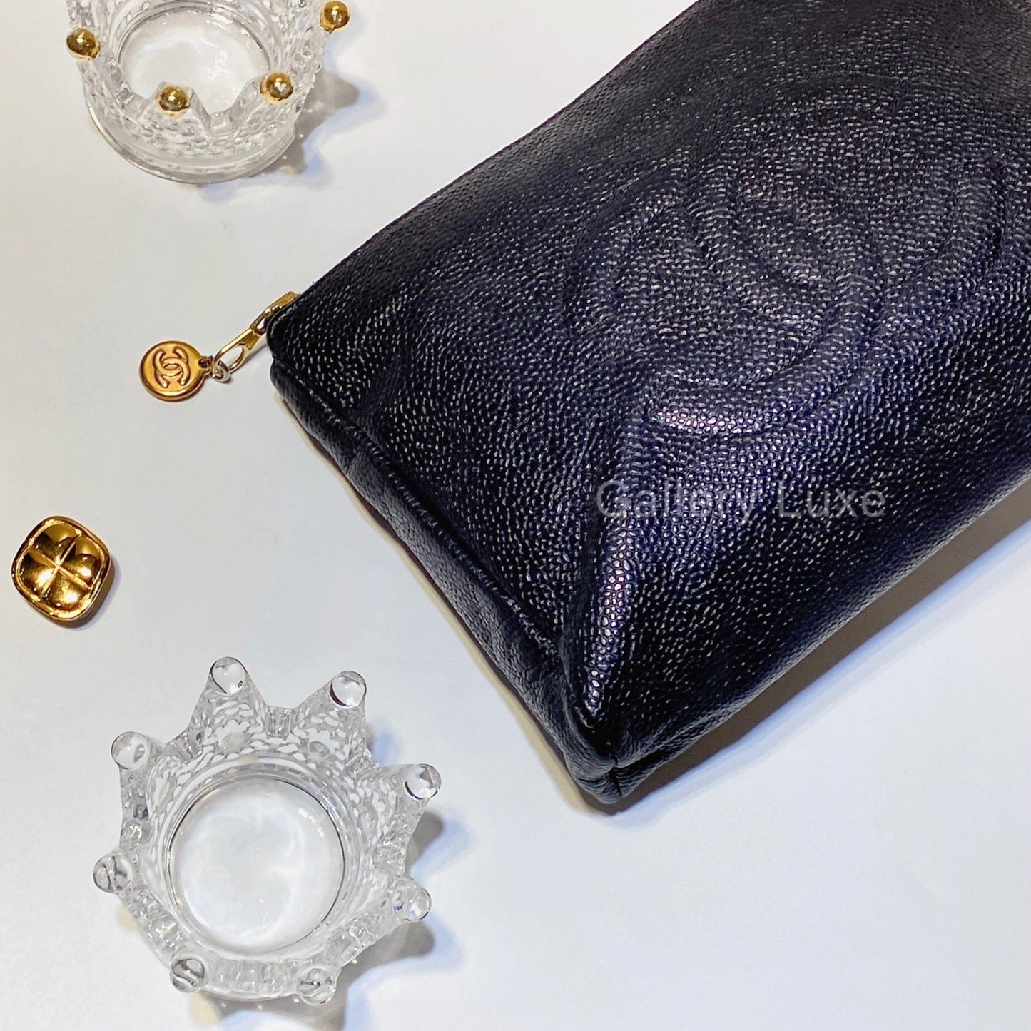 No.2657-Chanel Vintage Caviar Pouch