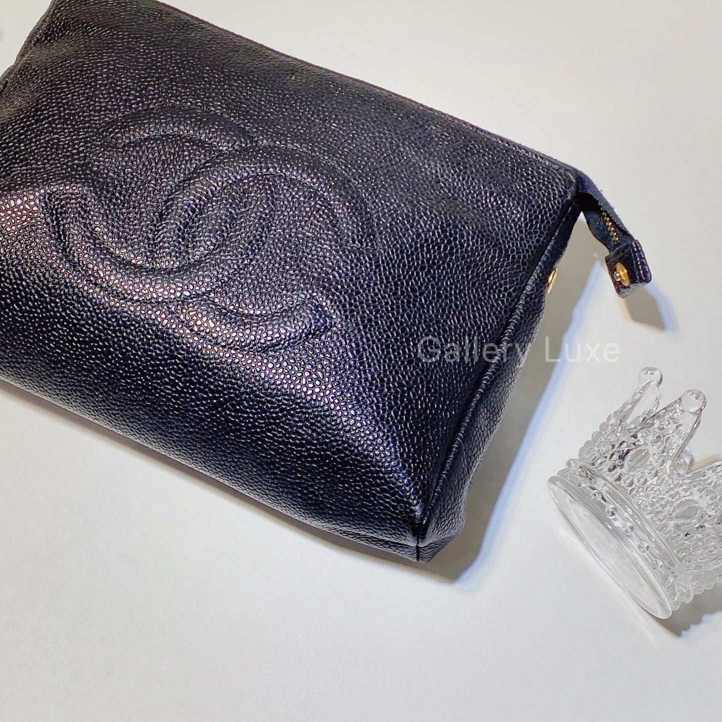 No.2657-Chanel Vintage Caviar Pouch