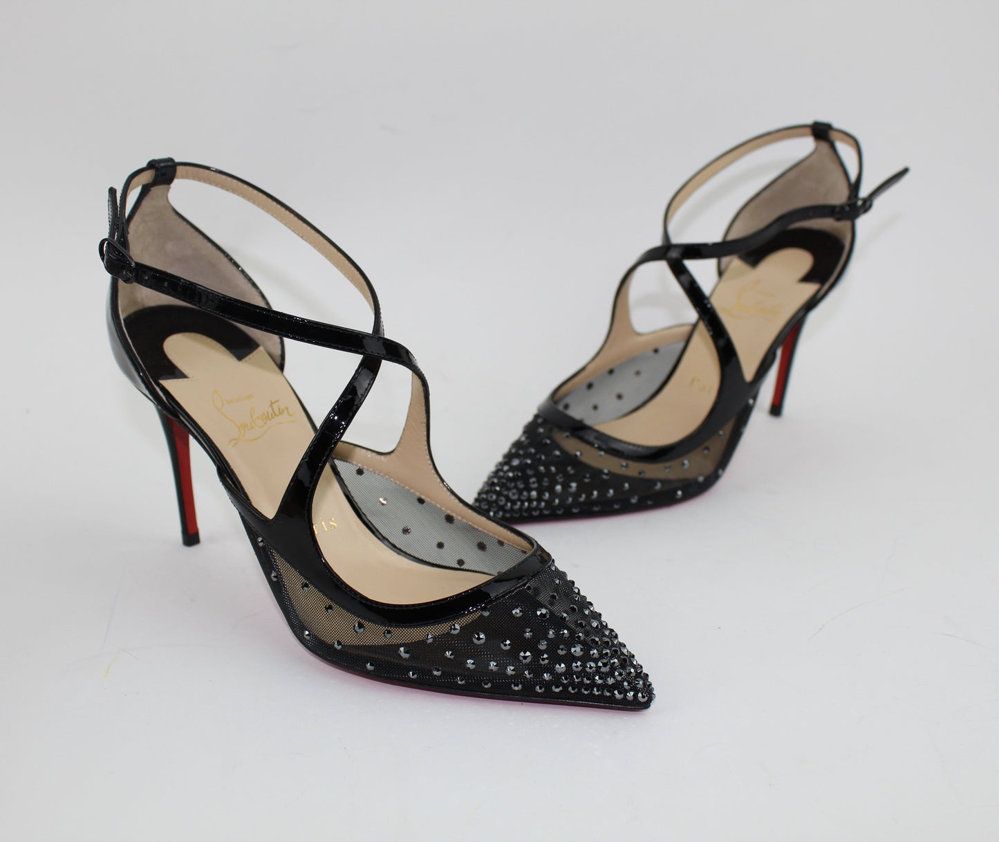 CHRISTIAN LOUBOUTIN TWISTISSIMA STRASS 85mm