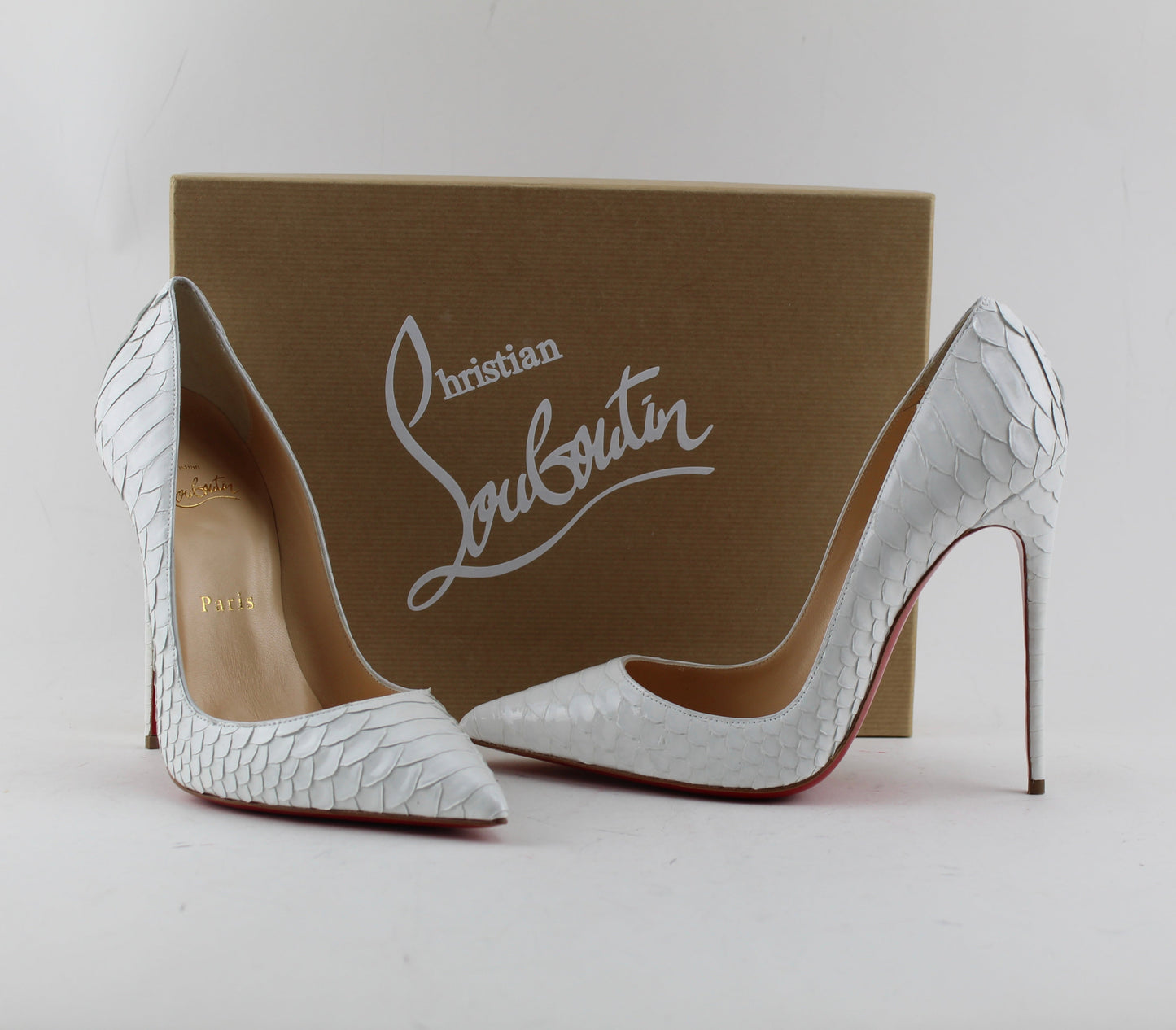 CHRISTIAN LOUBOUTIN SO KATE PYTHON SIZE 38
