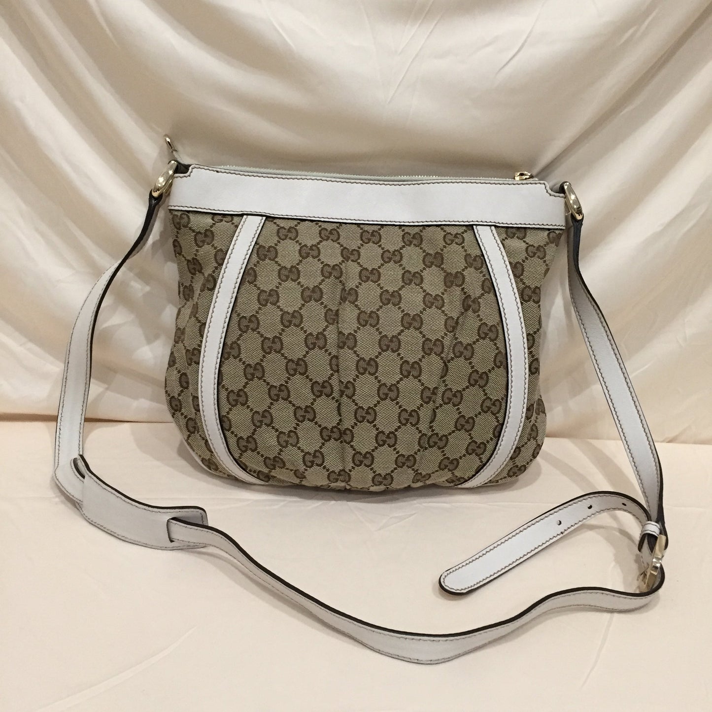 Luxury Gucci Trending 2025 Brown White GG Canvas Crossbody Bag Sku# 72021