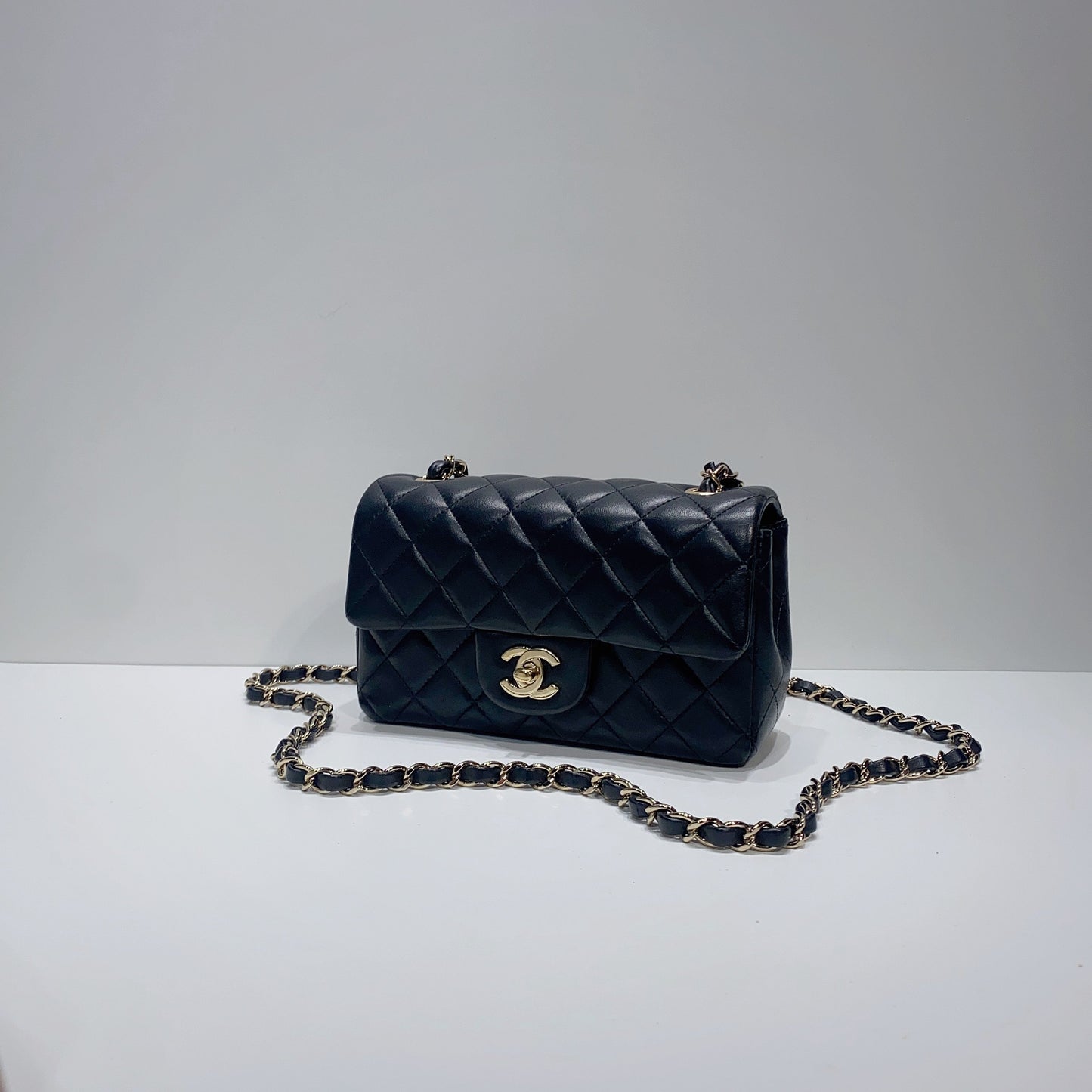 No.3818-Chanel Lambskin Rectangular Classic Flap Mini 20cm
