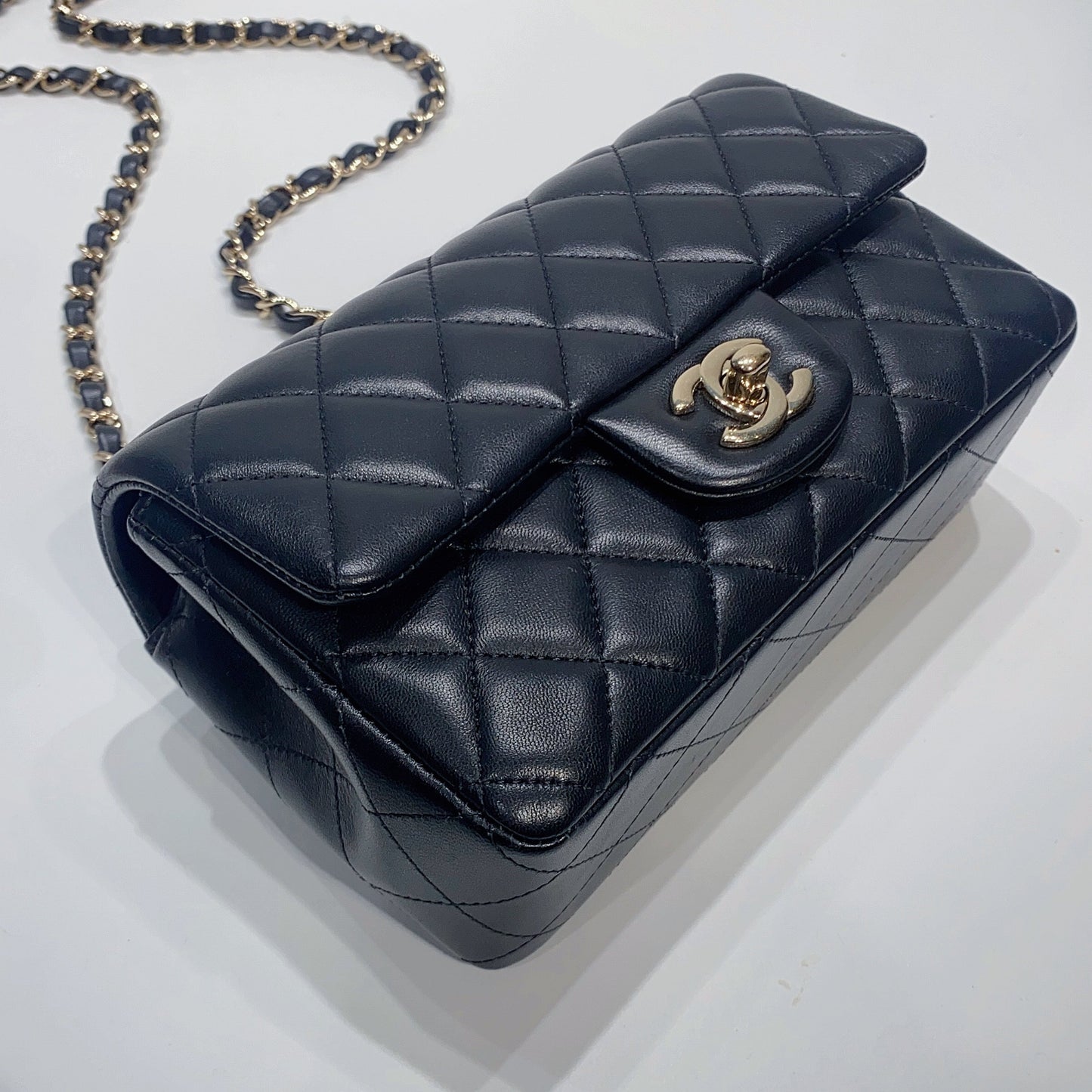 No.3818-Chanel Lambskin Rectangular Classic Flap Mini 20cm