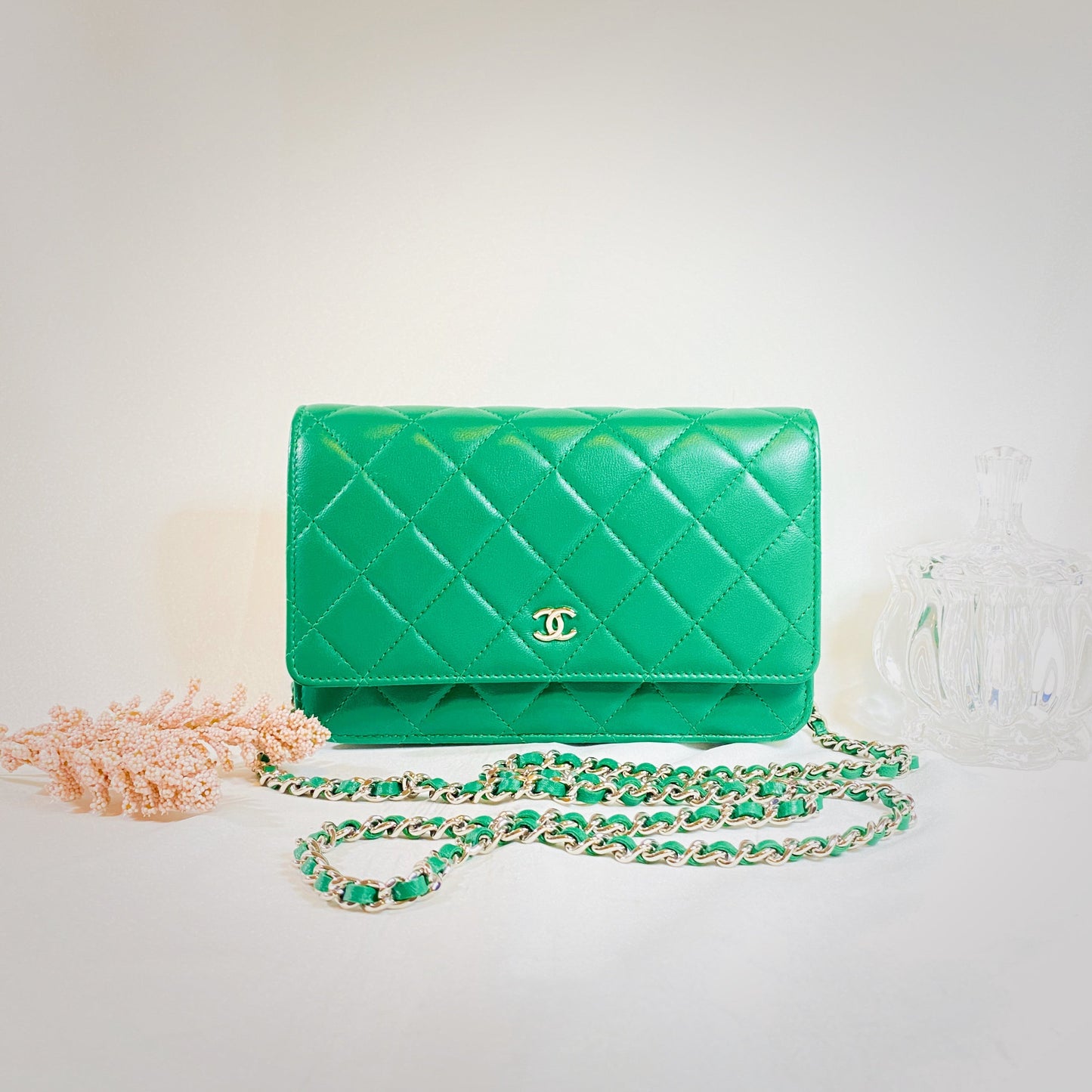 No.2228-Chanel Lambskin Wallet On Chain
