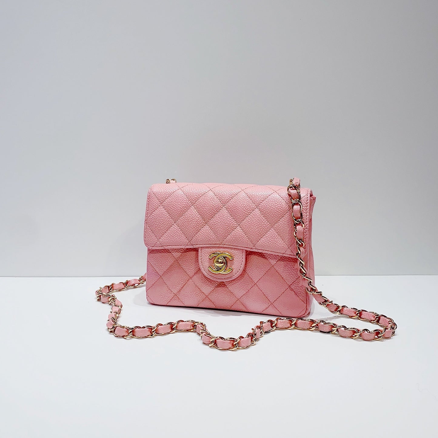 No.3504-Chanel Vintage Caviar Classic Flap Mini 17cm