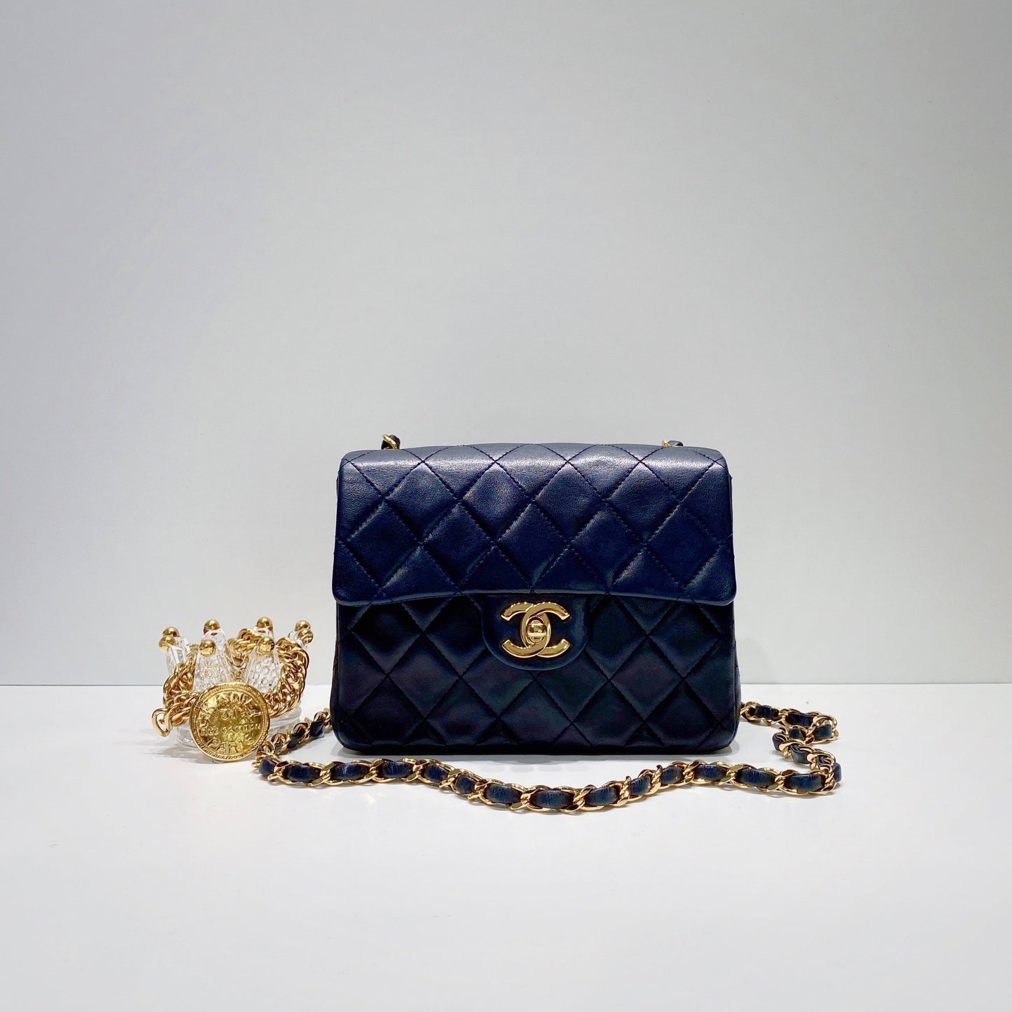 No.3445-Chanel Vintage Lambskin Classic Flap Mini 17cm