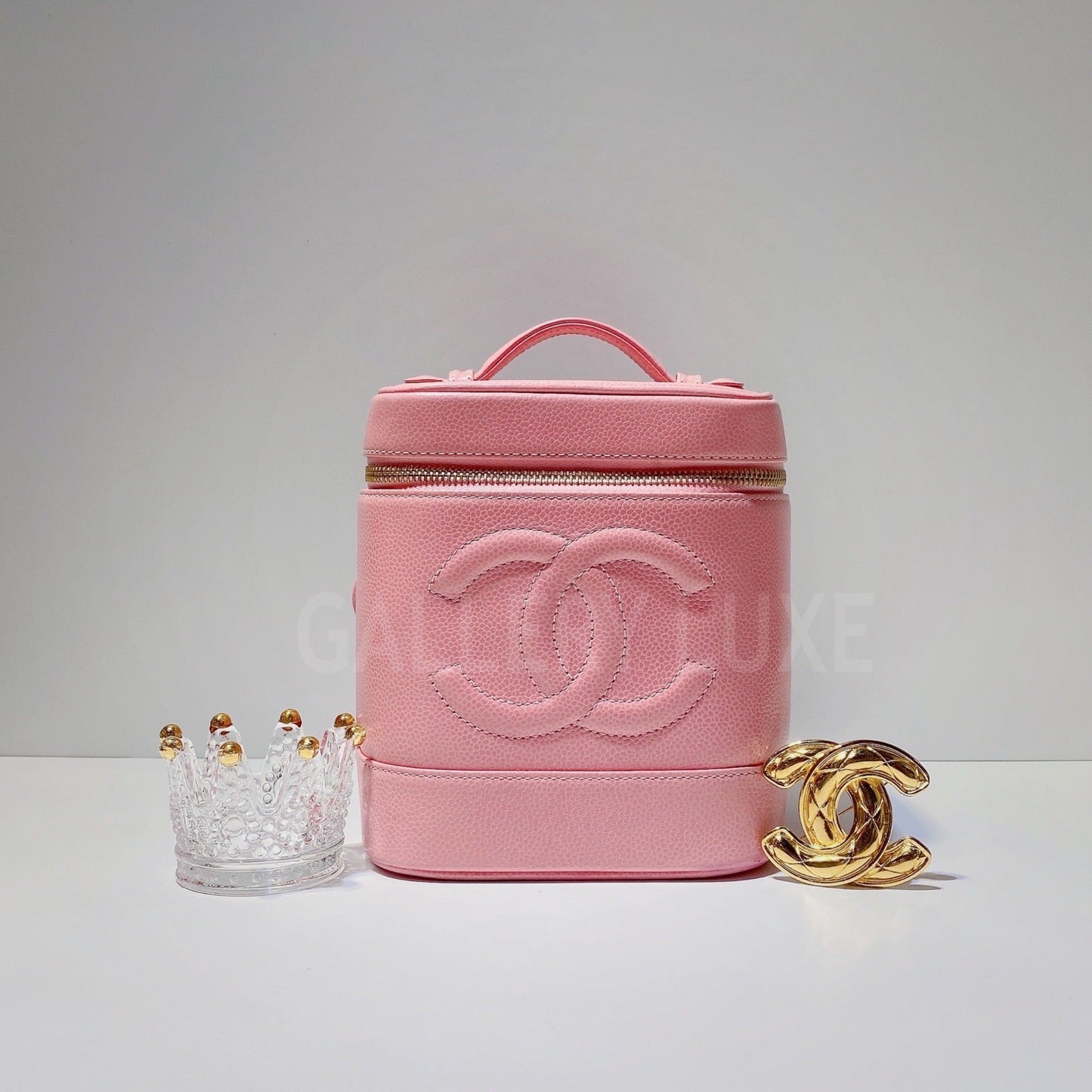 No.3259-Chanel Vintage Caviar Vanity Case