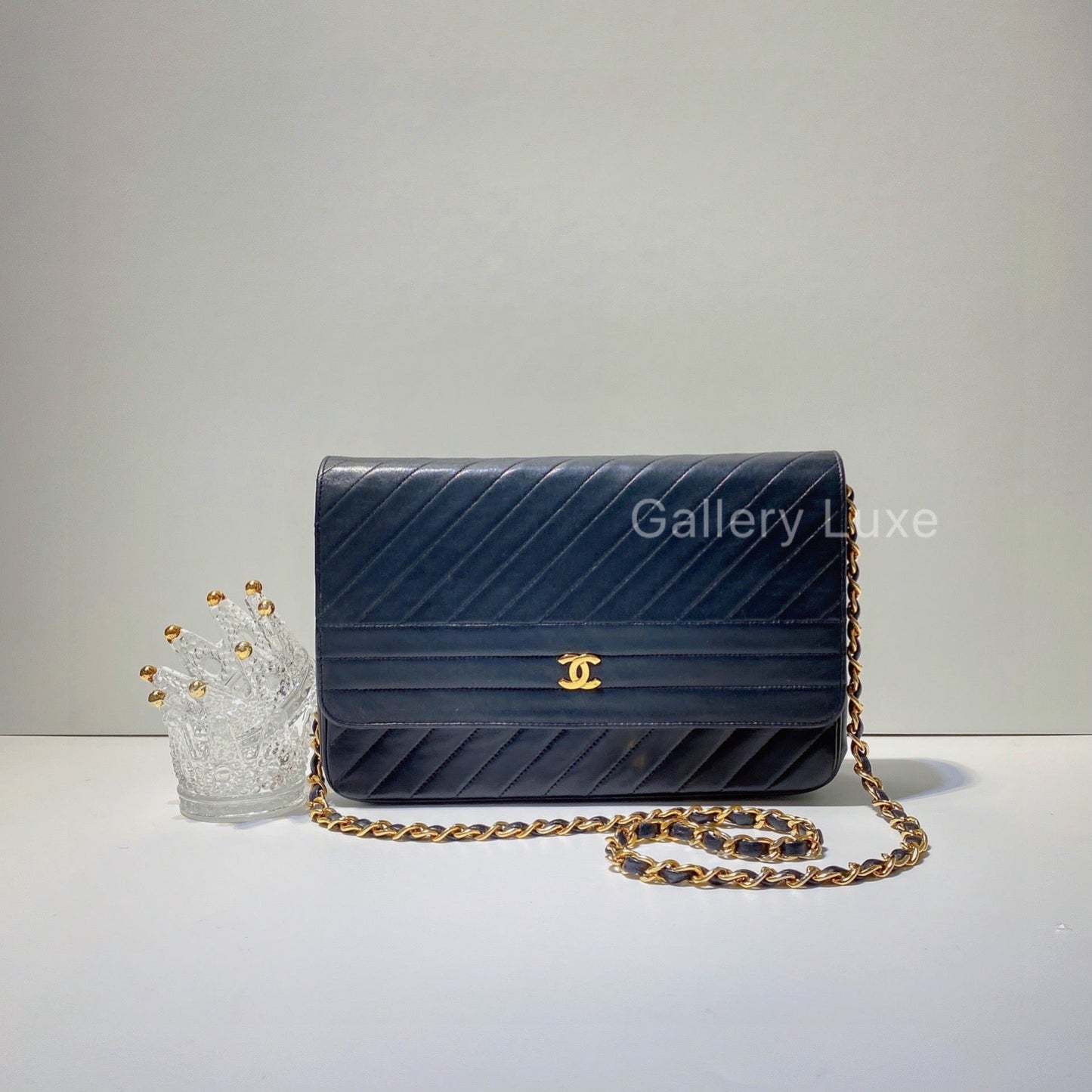No.2677-Chanel Vintage Lambskin Single Flap Bag