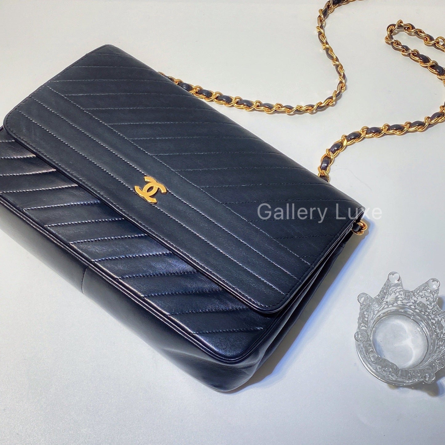 No.2677-Chanel Vintage Lambskin Single Flap Bag