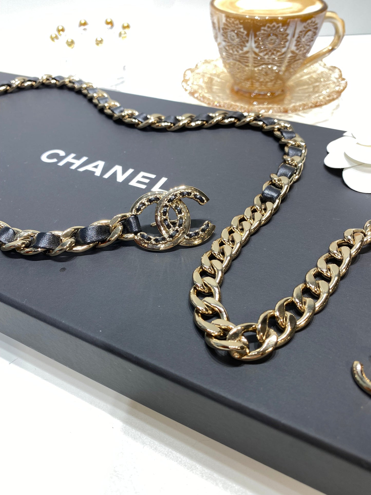 No.3568-Chanel Metal & Lambskin Belt (Brand New / 全新貨品)