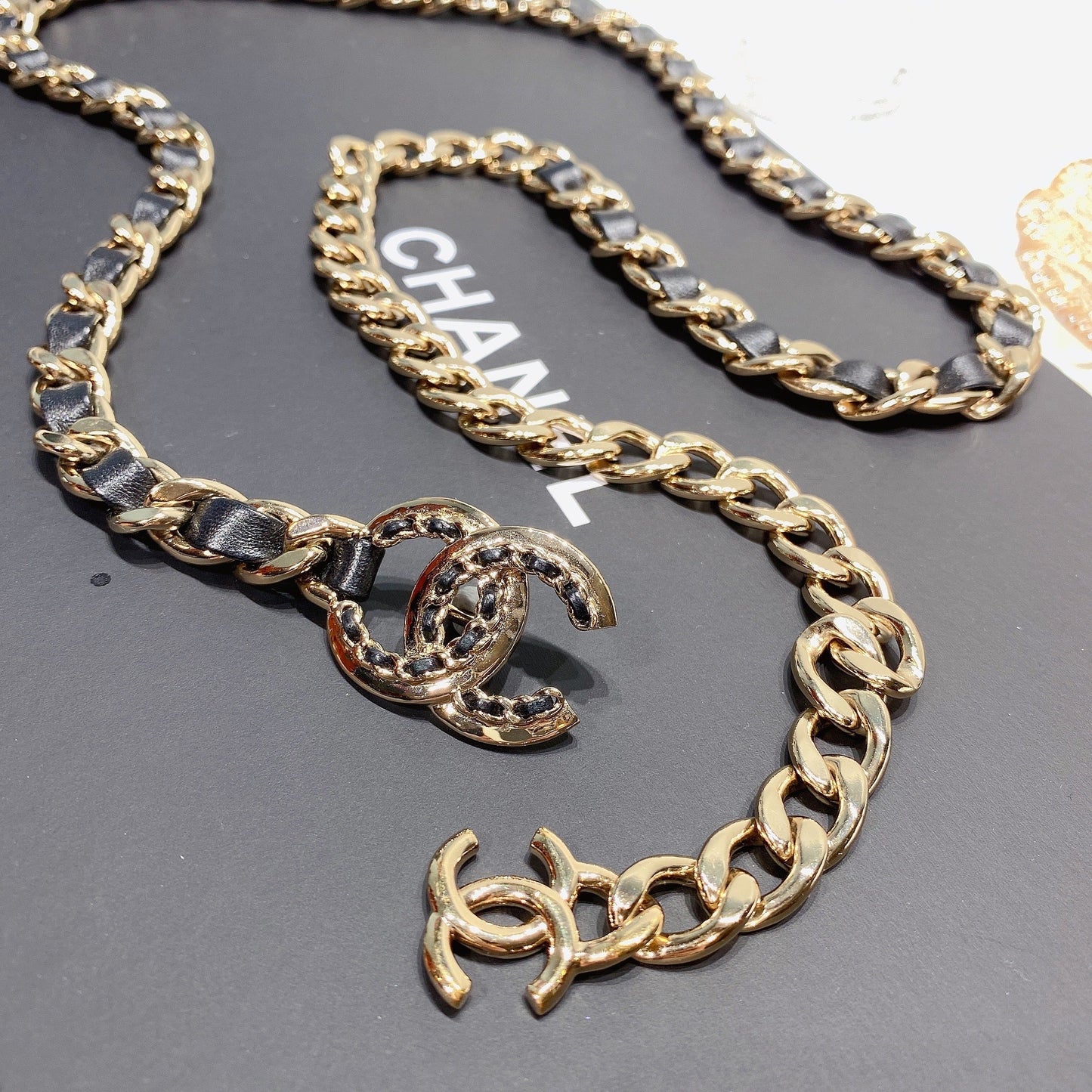 No.3568-Chanel Metal & Lambskin Belt (Brand New / 全新貨品)