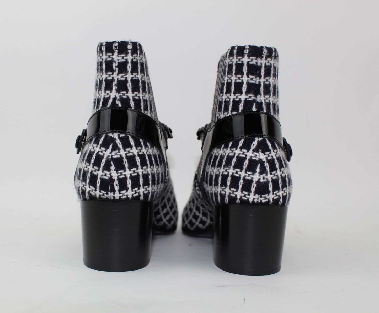 CHANEL TWEED SHORT BOOTS
