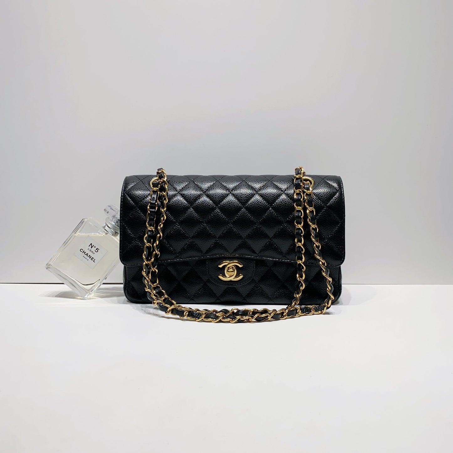 No.4417-Chanel Caviar Medium Timeless Classic Flap Bag 25cm