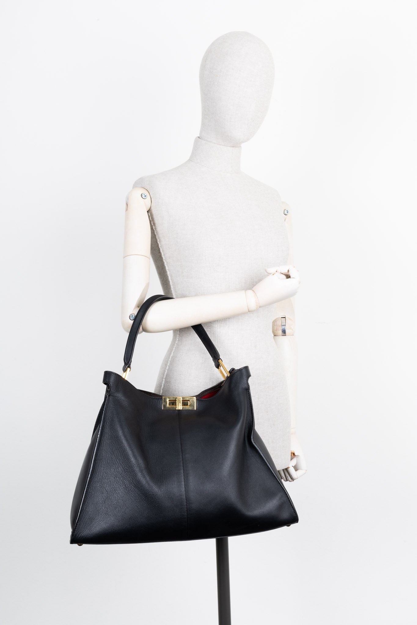 Luxury Fendi Peekabo X-Lite Bag Black