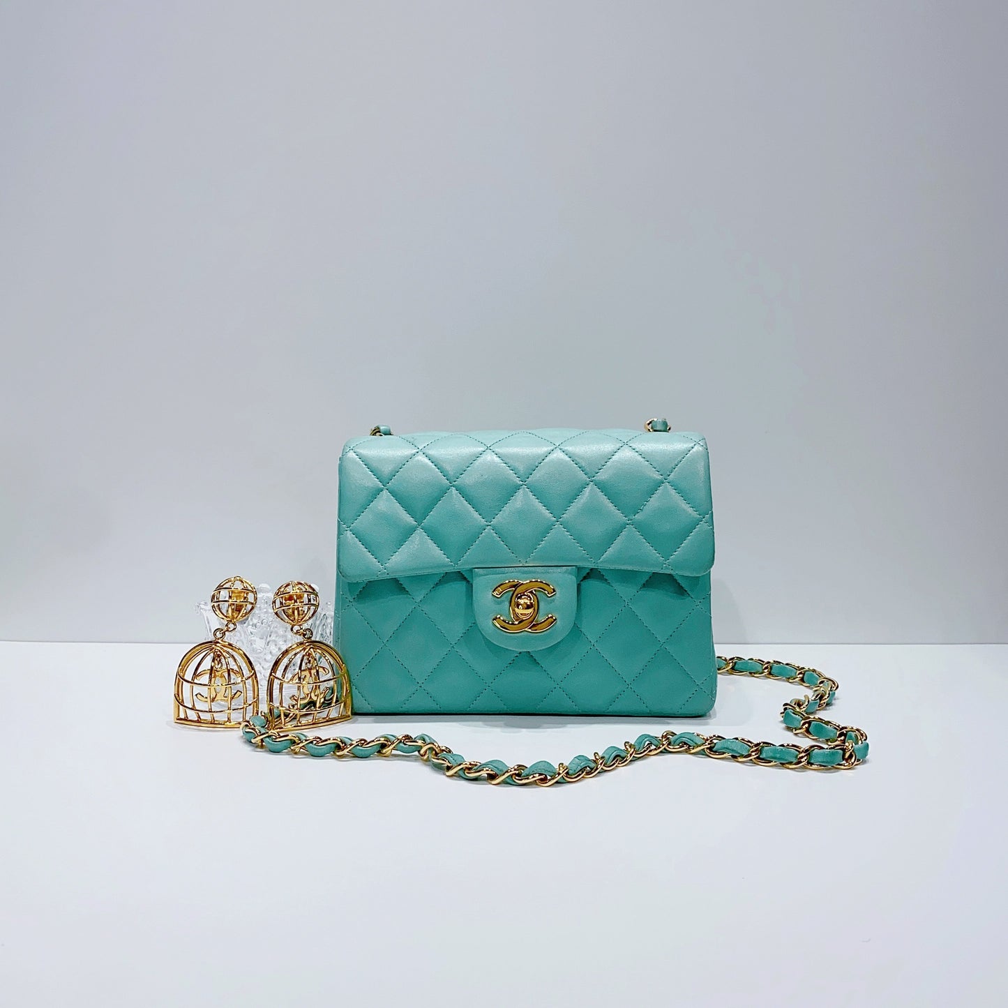 No.3276-Chanel Vintage Lambskin Classic Flap Mini 17cm