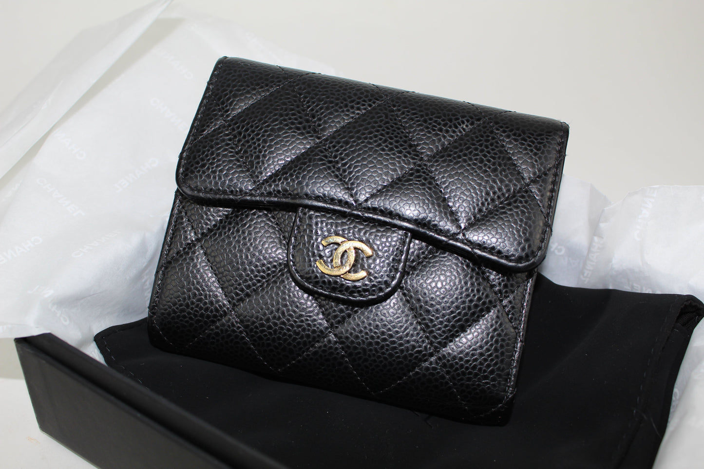 CHANEL CLASSIC SMALL CAVIER FLAP WALLET
