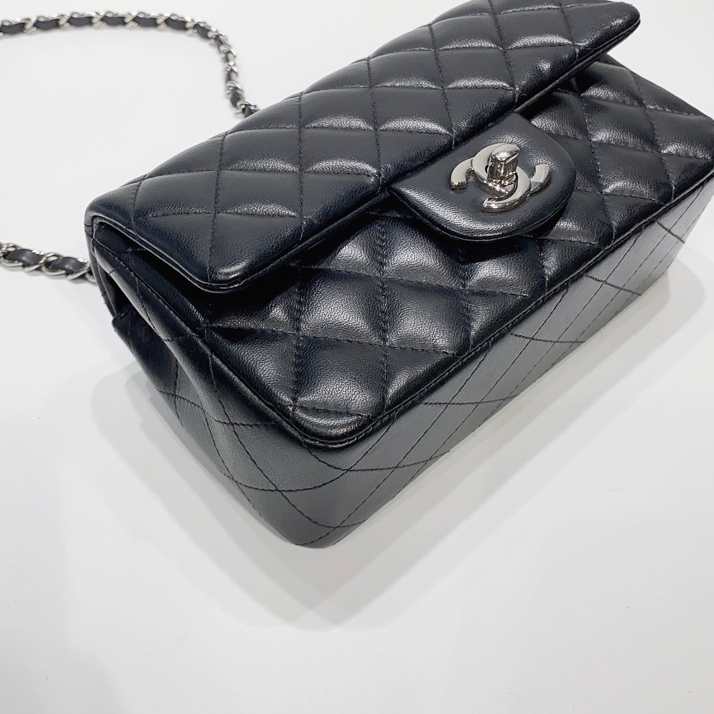 No.3859-Chanel Lambskin Rectangular Classic Flap Mini 20cm