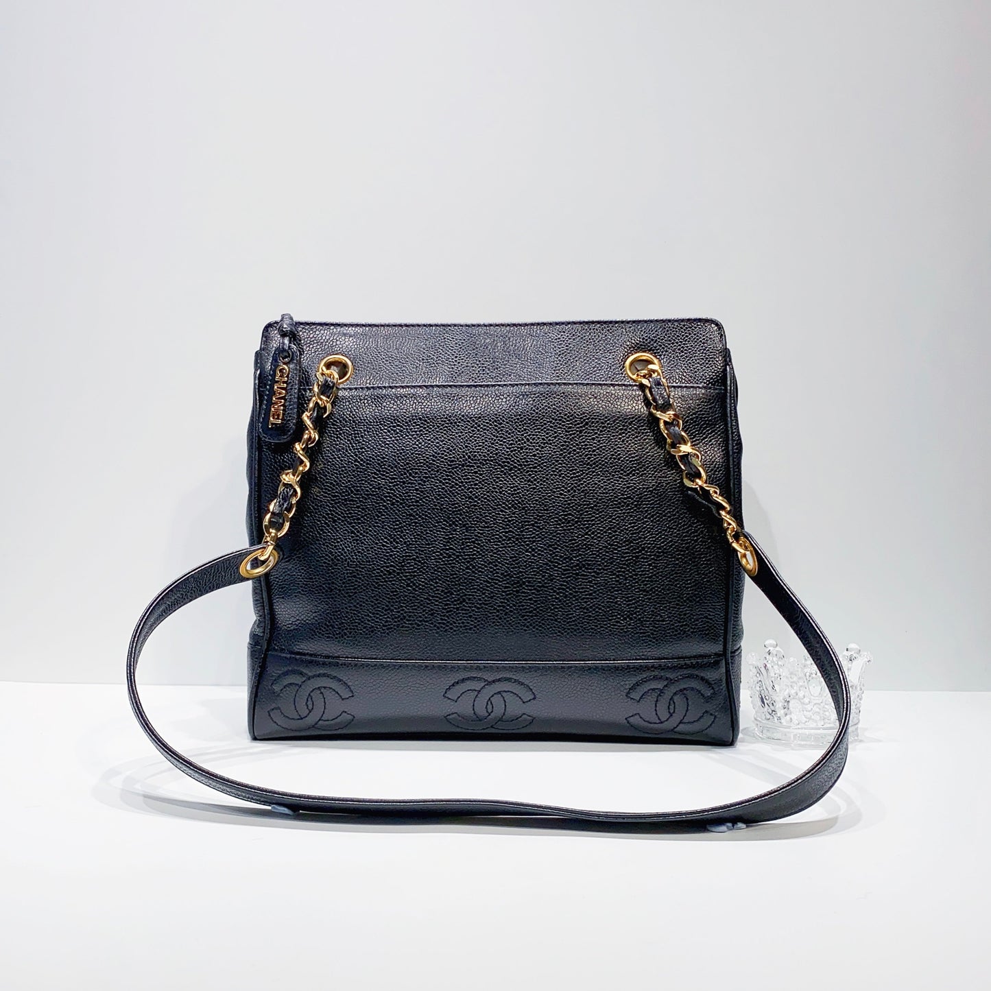 No. 3888-Chanel Vintage Caviar Tote Bag