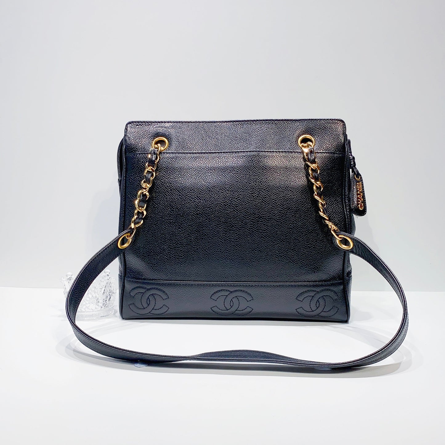 No. 3888-Chanel Vintage Caviar Tote Bag