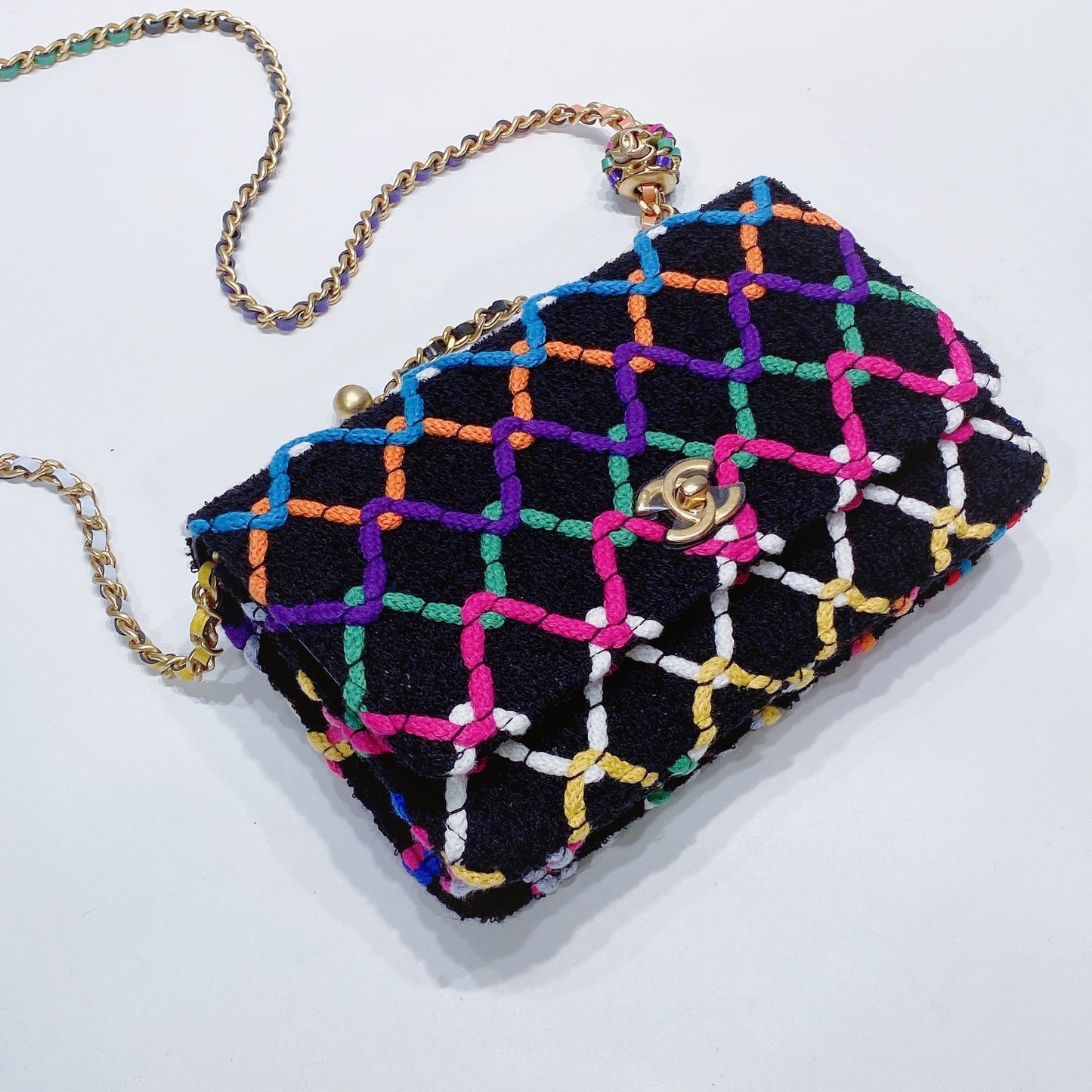 No.001342-1-Chanel Tweed Pearl Crush Wallet On Chain (Brand New / 全新貨品)