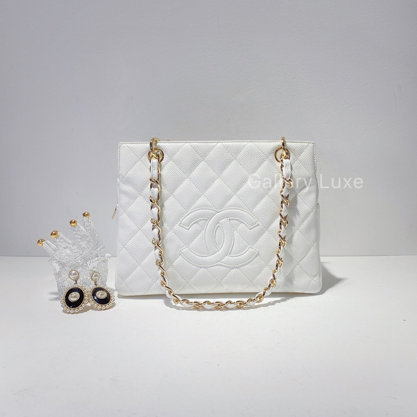 No.2444-Chanel Vintage Caviar Petite Timeless Tote Bag