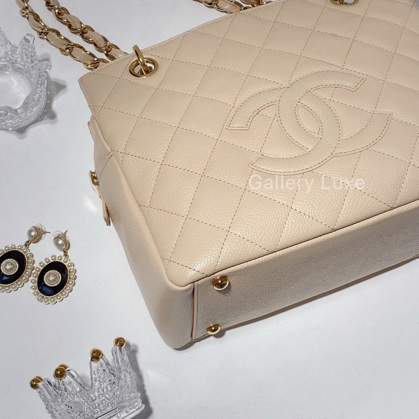 No.2316-Chanel Vintage Caviar Petite Timeless Tote Bag