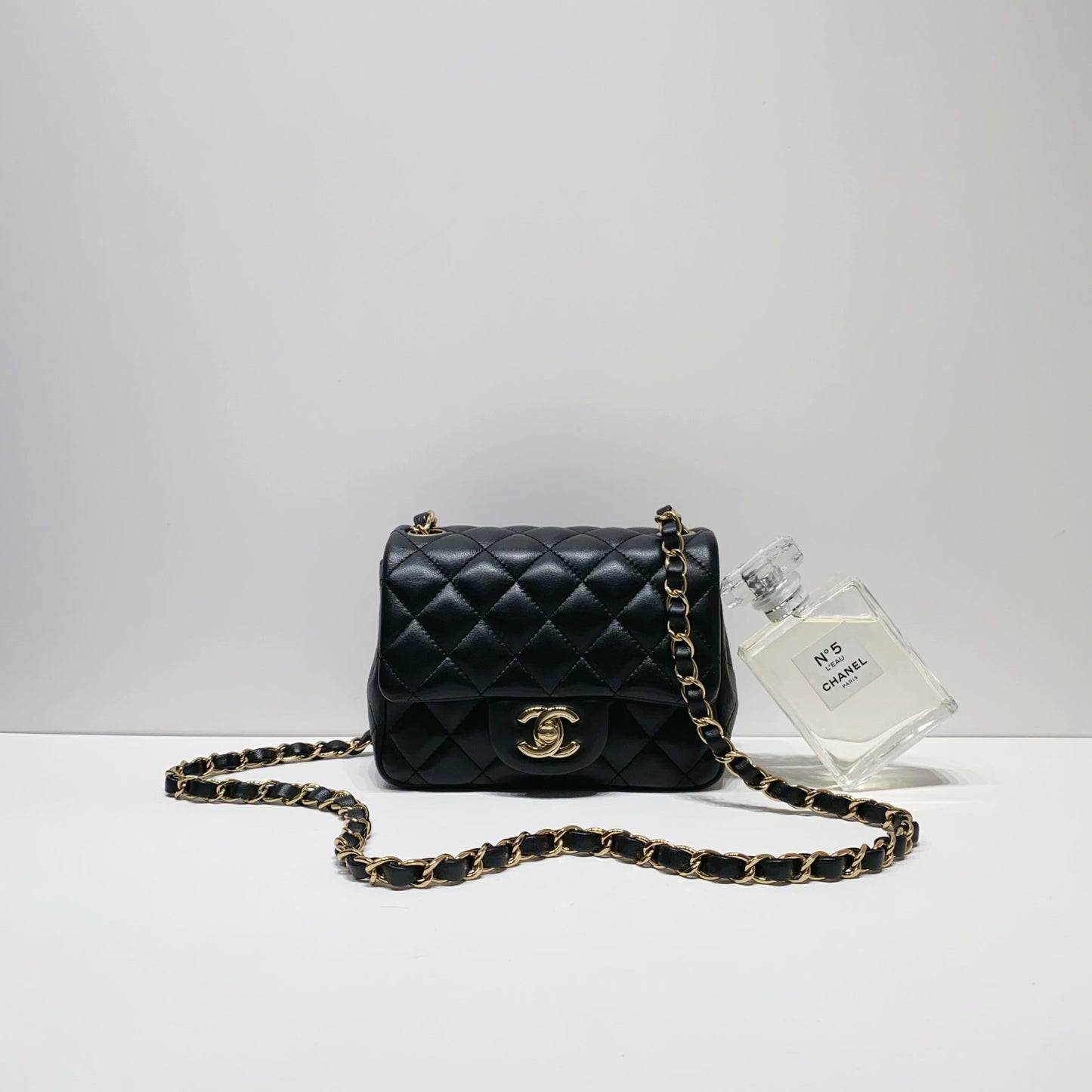 No.4291-Chanel Lambskin Square Mini Classic Flap 17cm