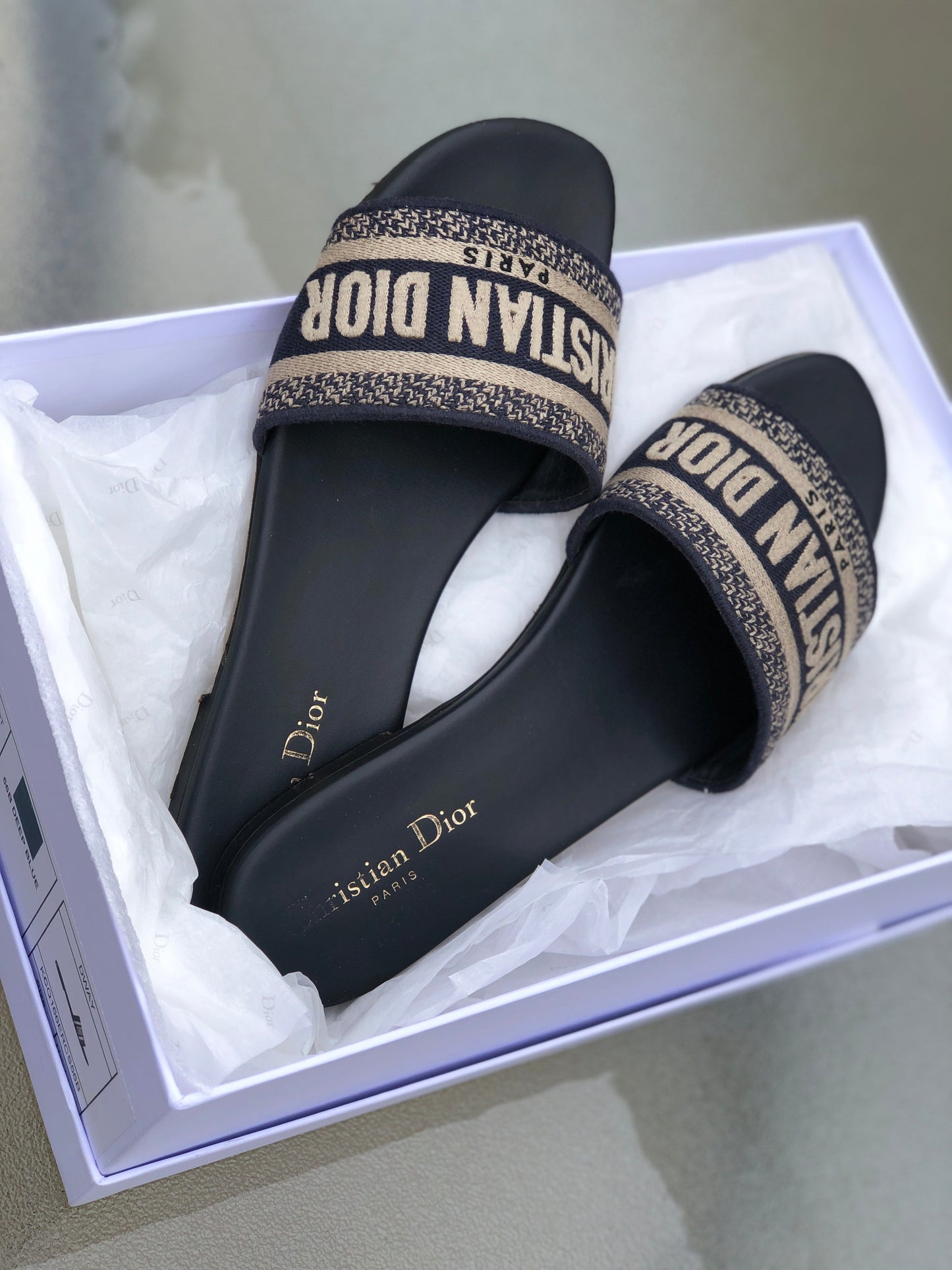 CHRISTIAN DIOR DWAY MULES SIZE 38.5