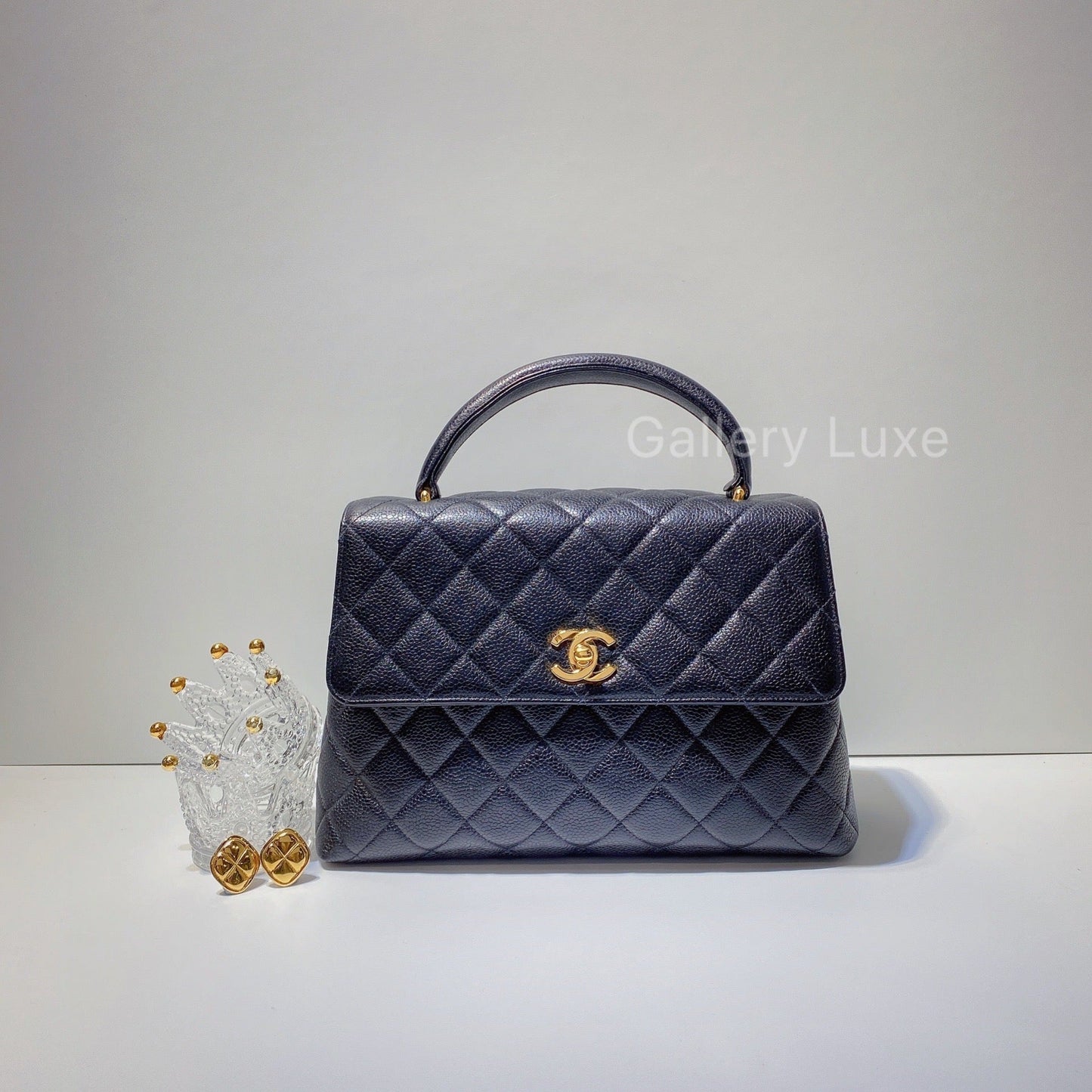 No.2701-Chanel Vintage Caviar Small Kelly Handle Bag
