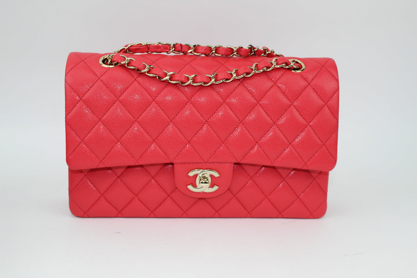 CHANEL CAVIAR DOUBLE FLAP MEDIUM BAG