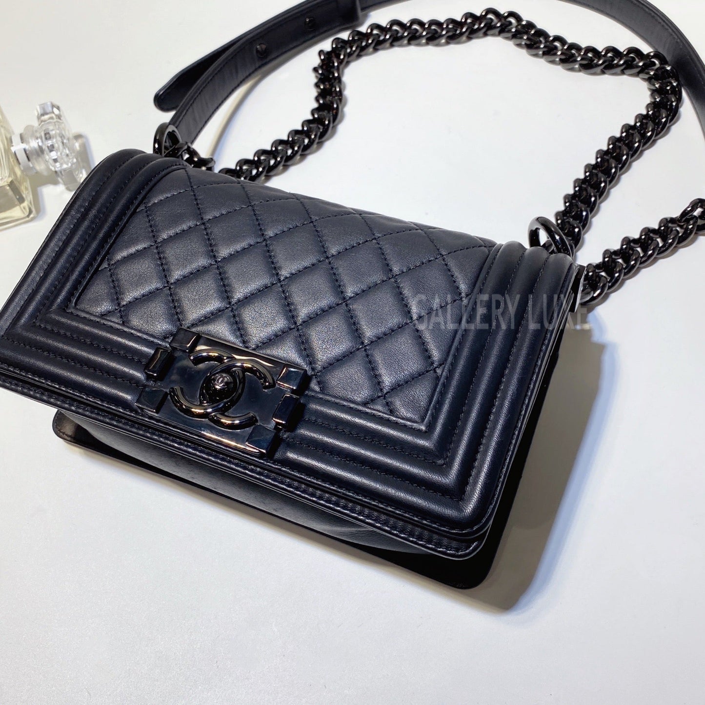 No.3025-Chanel Calfskin So Black Boy 20cm