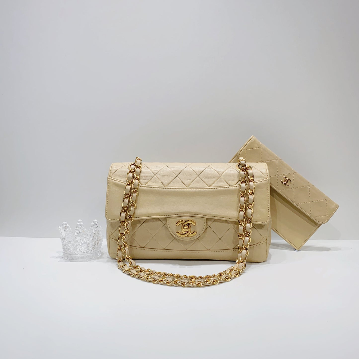 No.3916-Chanel Vintage Lambskin Flap Bag