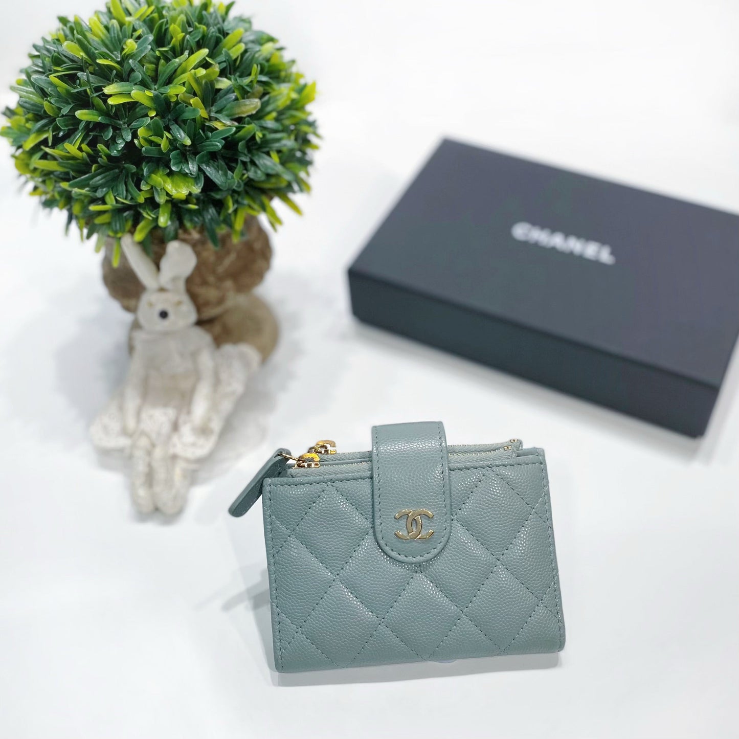 No.4078-Chanel Timeless Classic Zipped Small Wallet