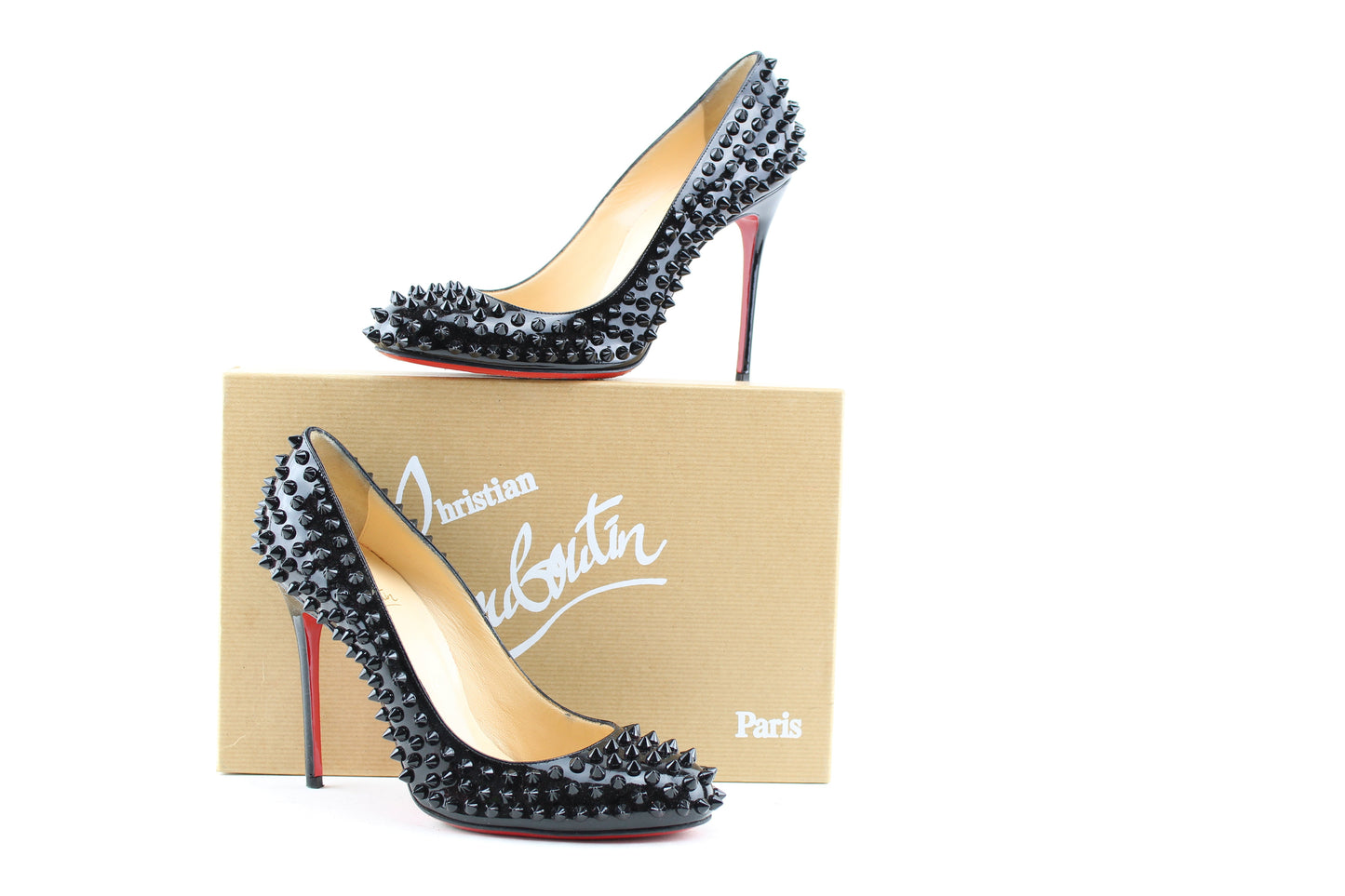 CHRISTIAN LOUBOUTIN FIFI SPIKES 100 mm size 38.5
