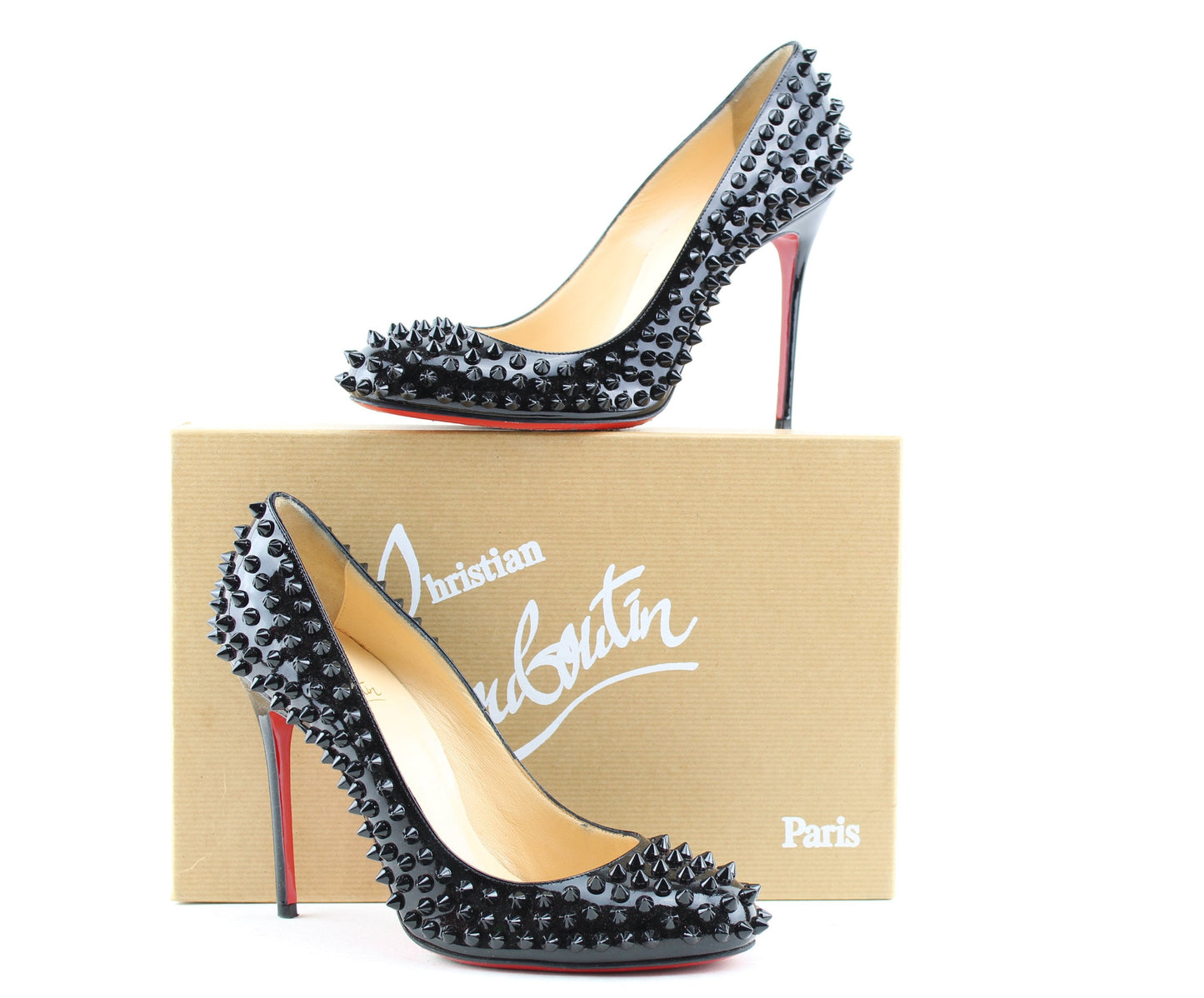 CHRISTIAN LOUBOUTIN FIFI SPIKES 100 mm size 38.5