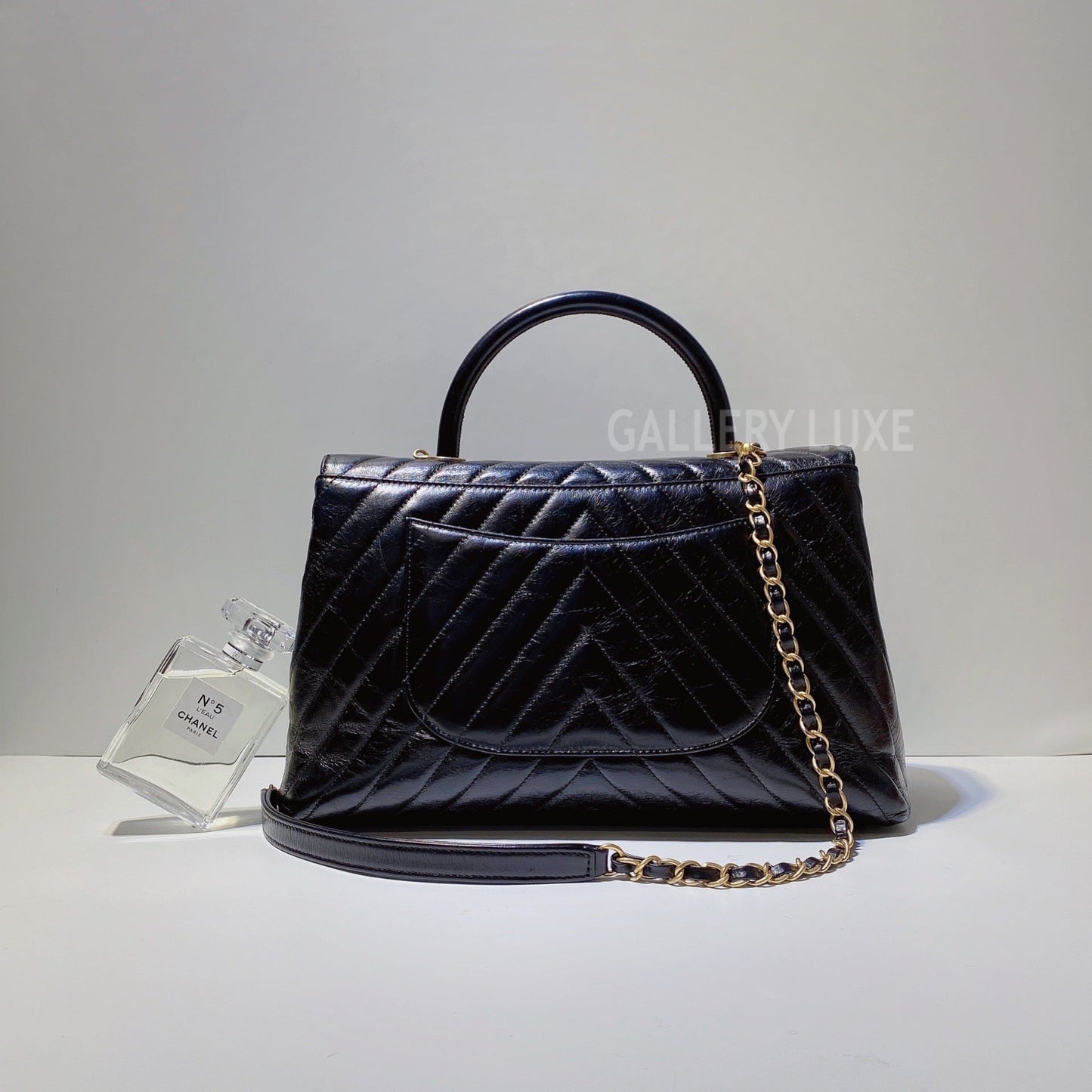 No.3343-Chanel Chevron Large Coco Handle