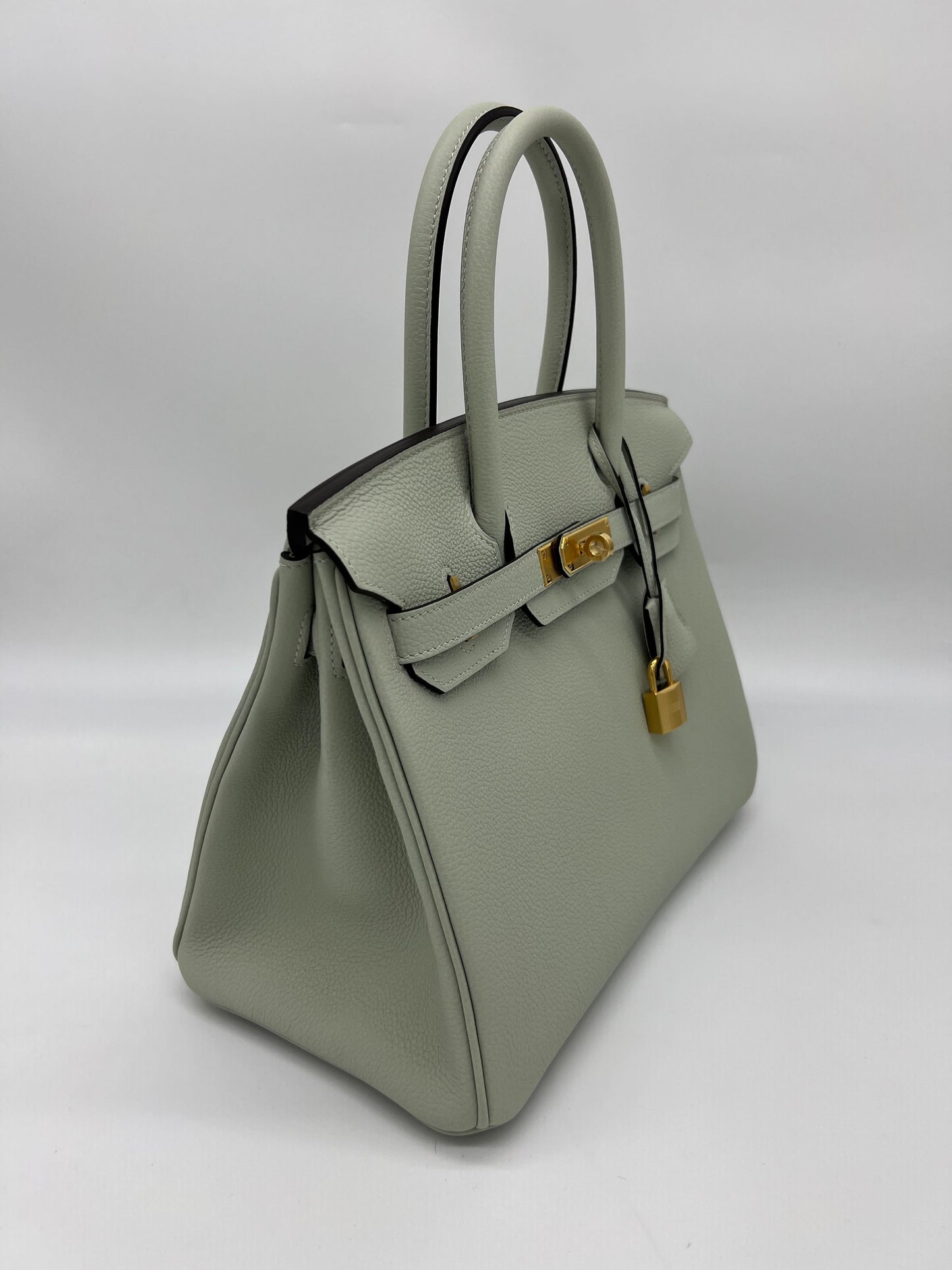 Luxury Hermes Birkin 30 Veau Togo Gris Neve Gold Hardware