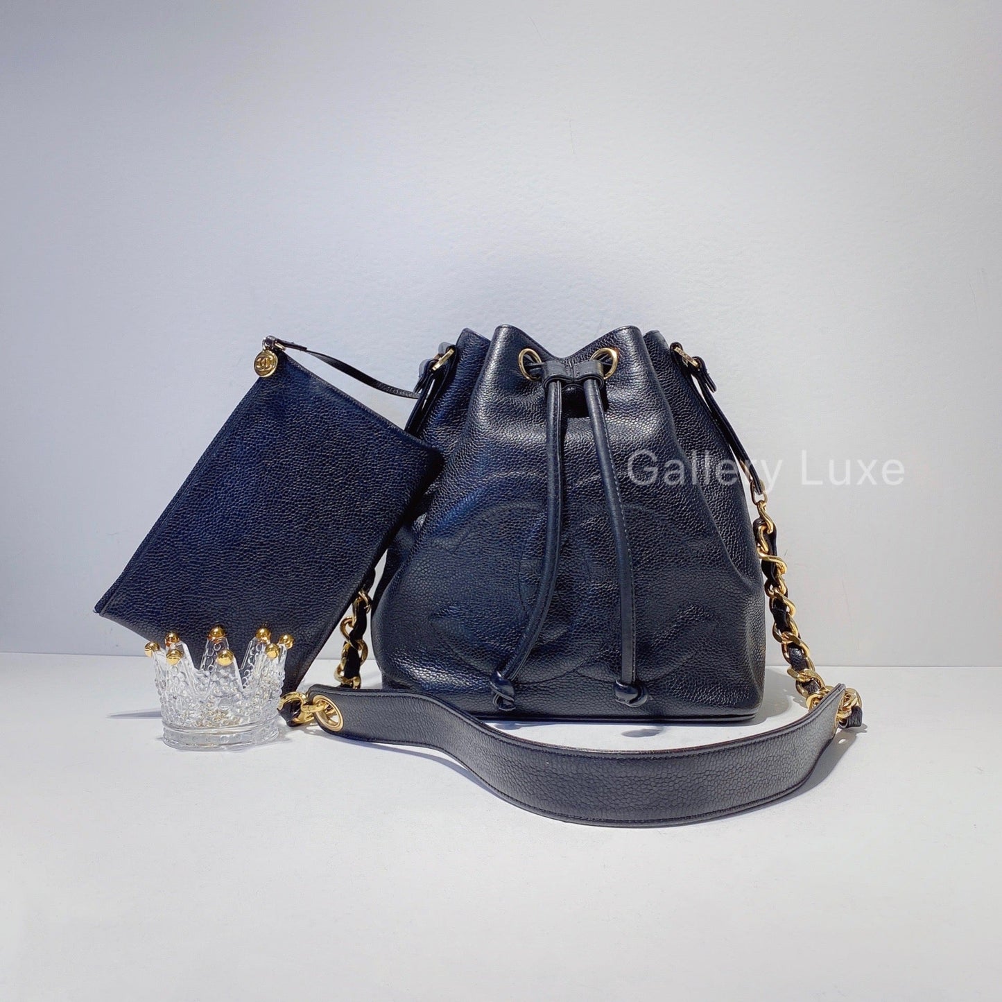 No.2443-Chanel Vintage Caviar Bucket Bag