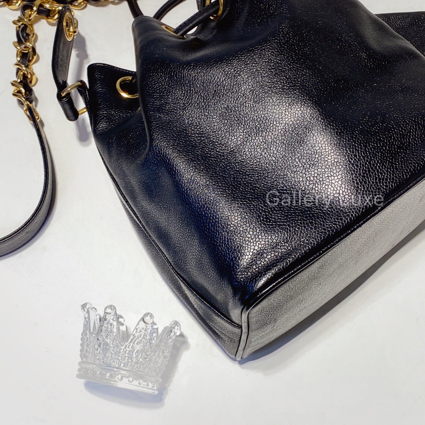 No.2443-Chanel Vintage Caviar Bucket Bag