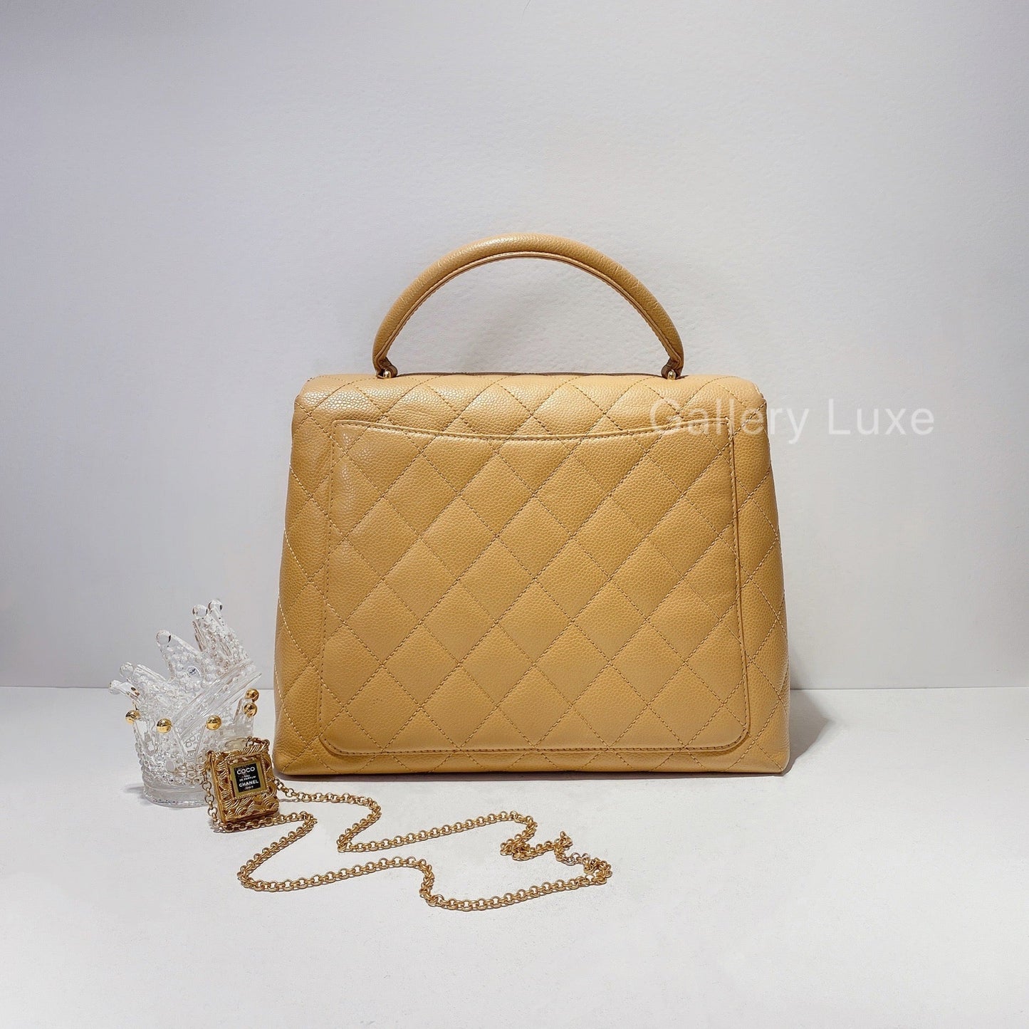 No.2456-Chanel Vintage Caviar Kelly Handle Bag