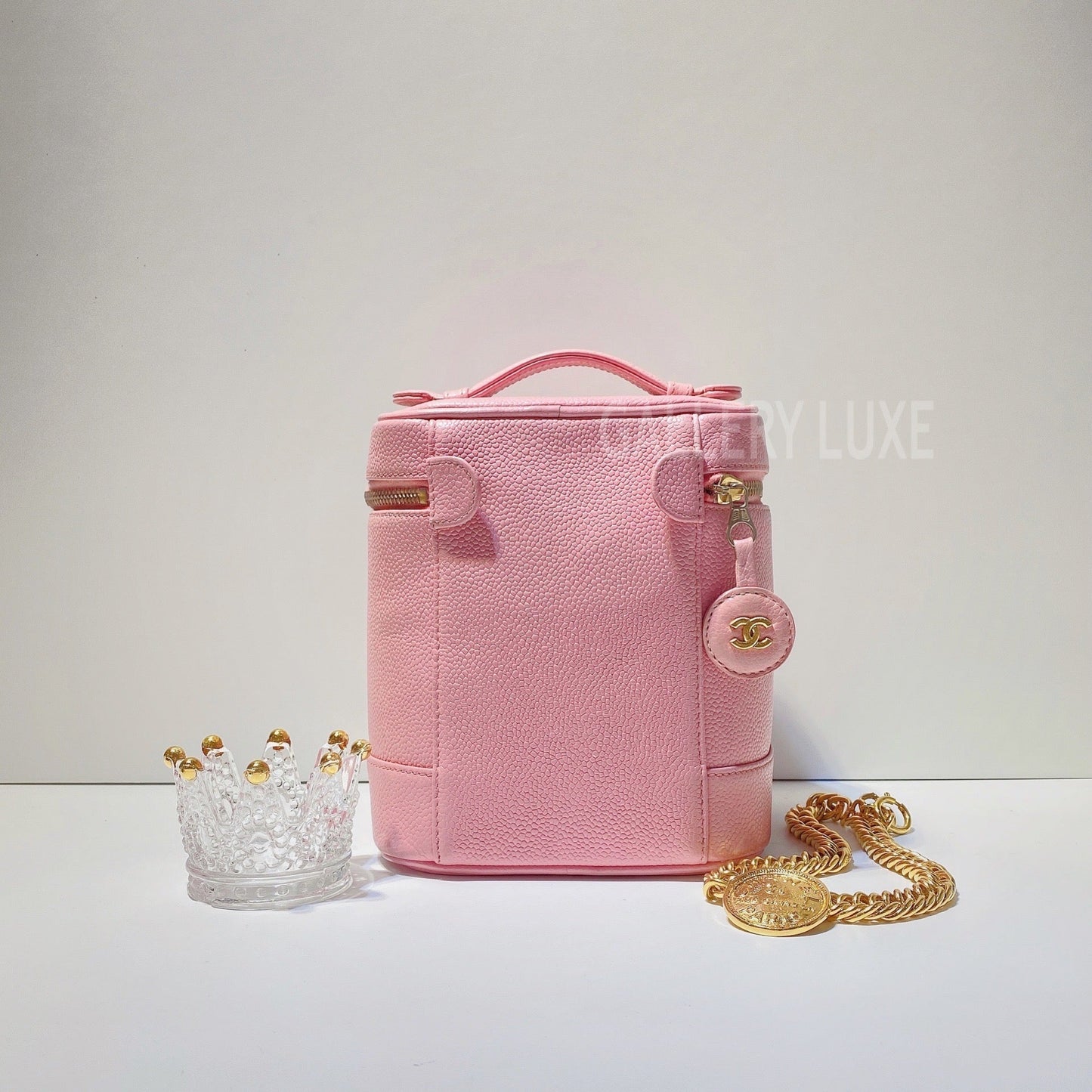 No.3046-Chanel Vintage Caviar Vanity Case