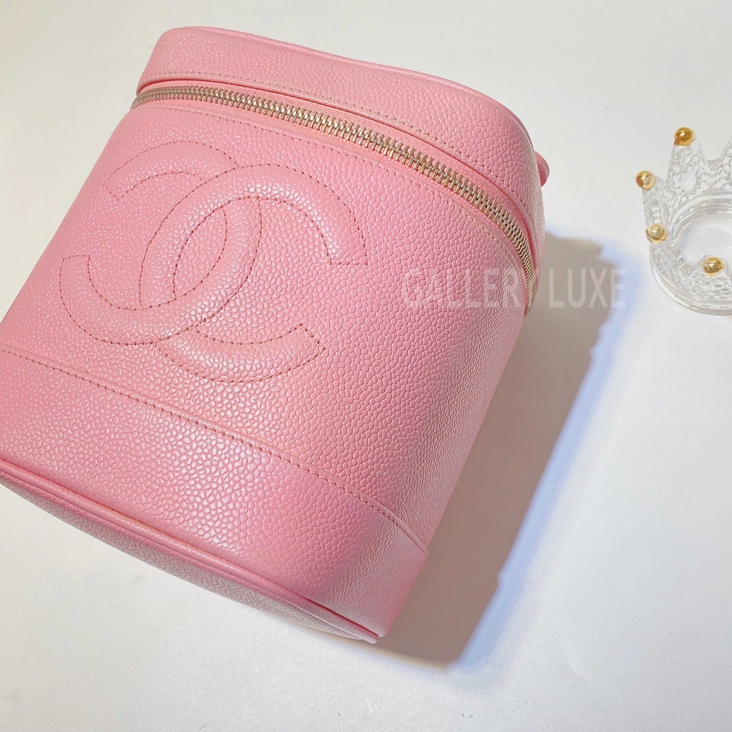 No.3046-Chanel Vintage Caviar Vanity Case