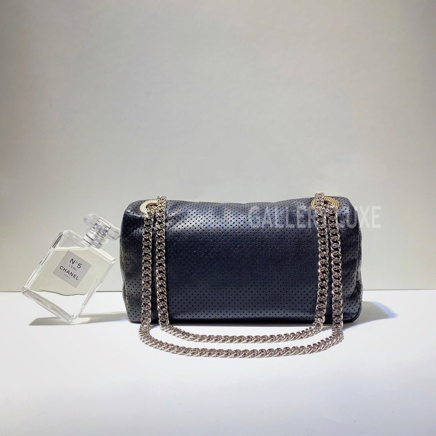 No.3050-Chanel Lambskin Perforated Leather Drill Flap Bag