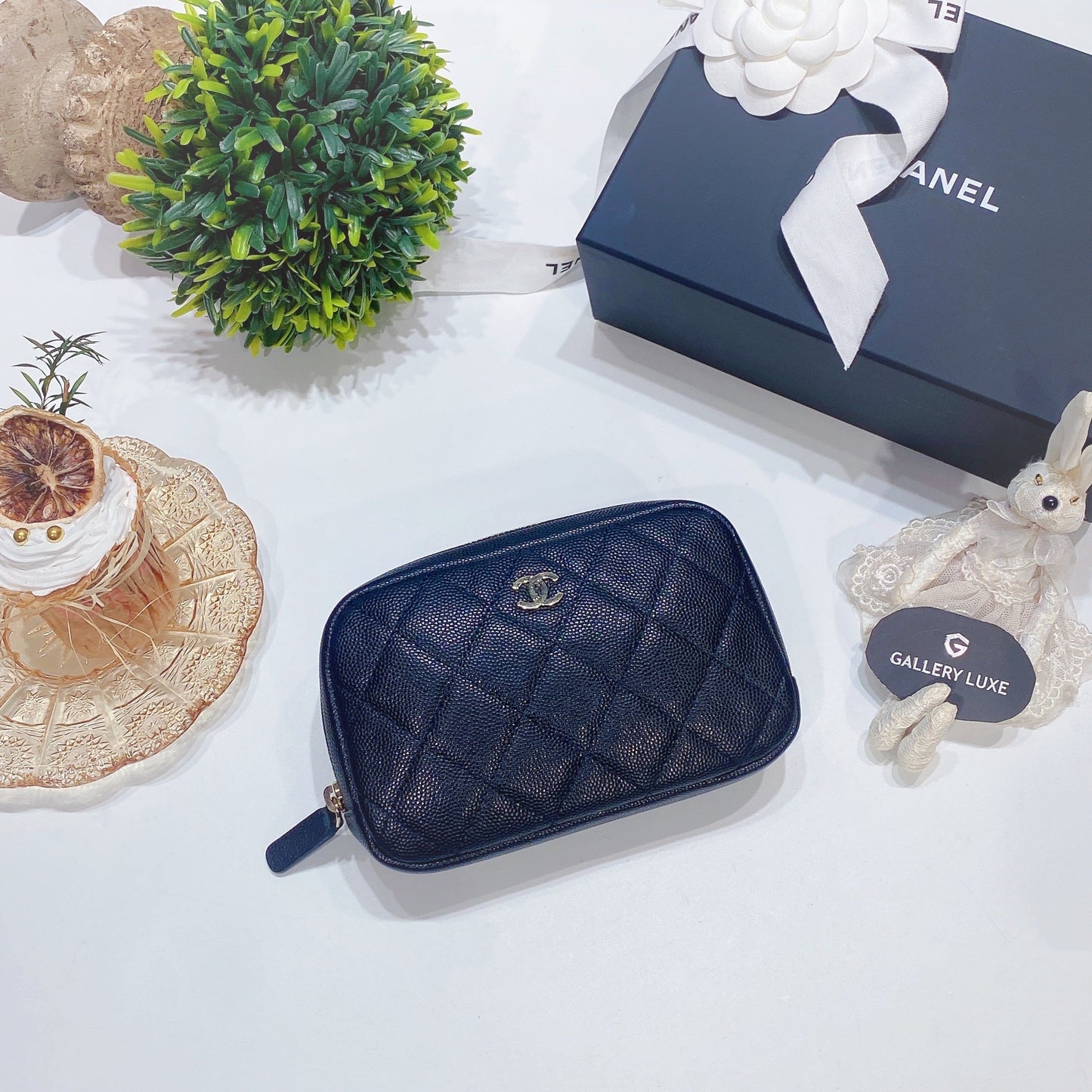 No.3594-Chanel Caviar Coco Beauty Pouch