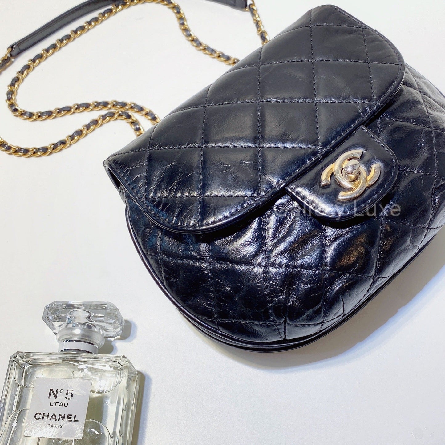No.2731-Chanel Calfskin Bubble CC Flap Bag