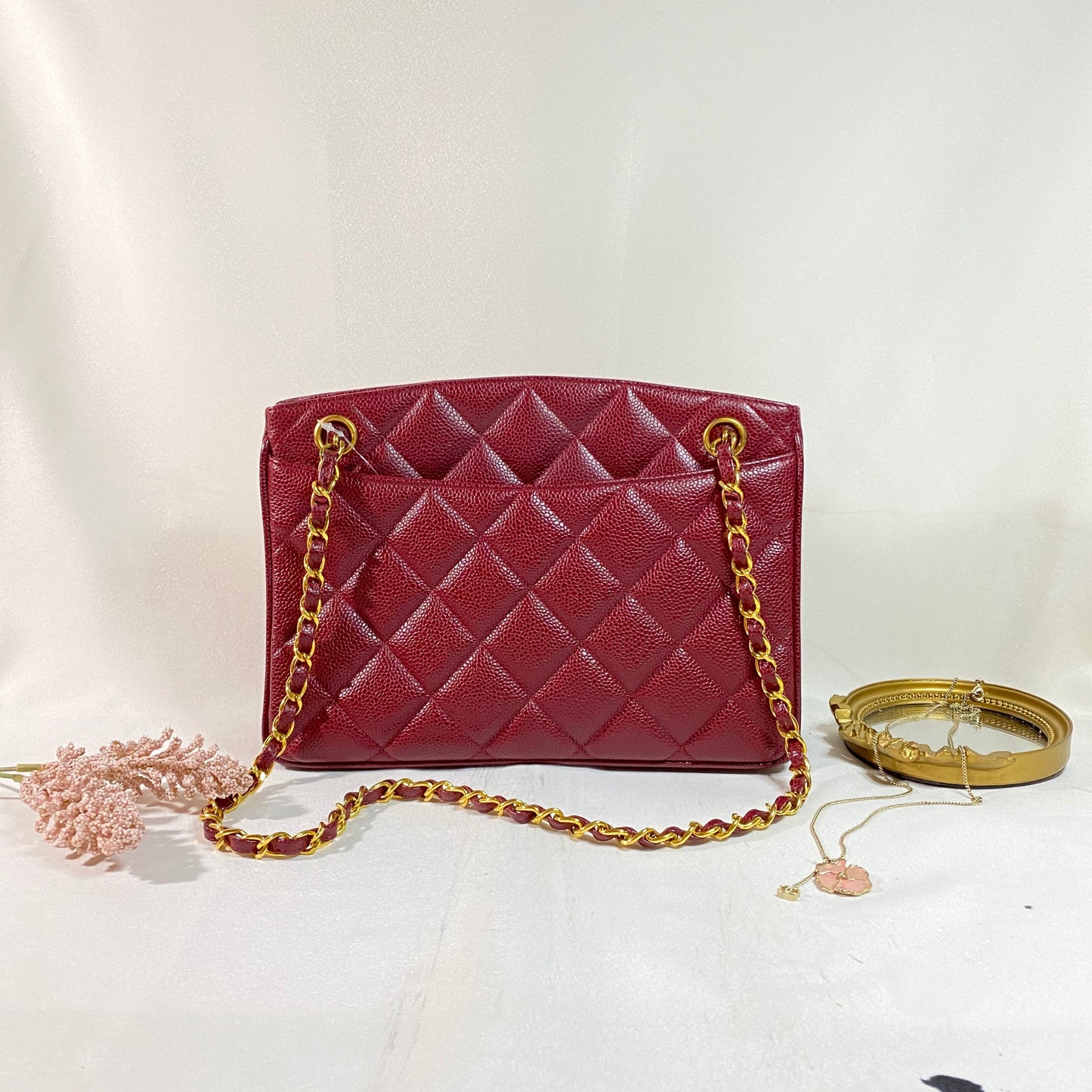 No.2269-Chanel Vintage Caviar TurnLock Shoulder Bag